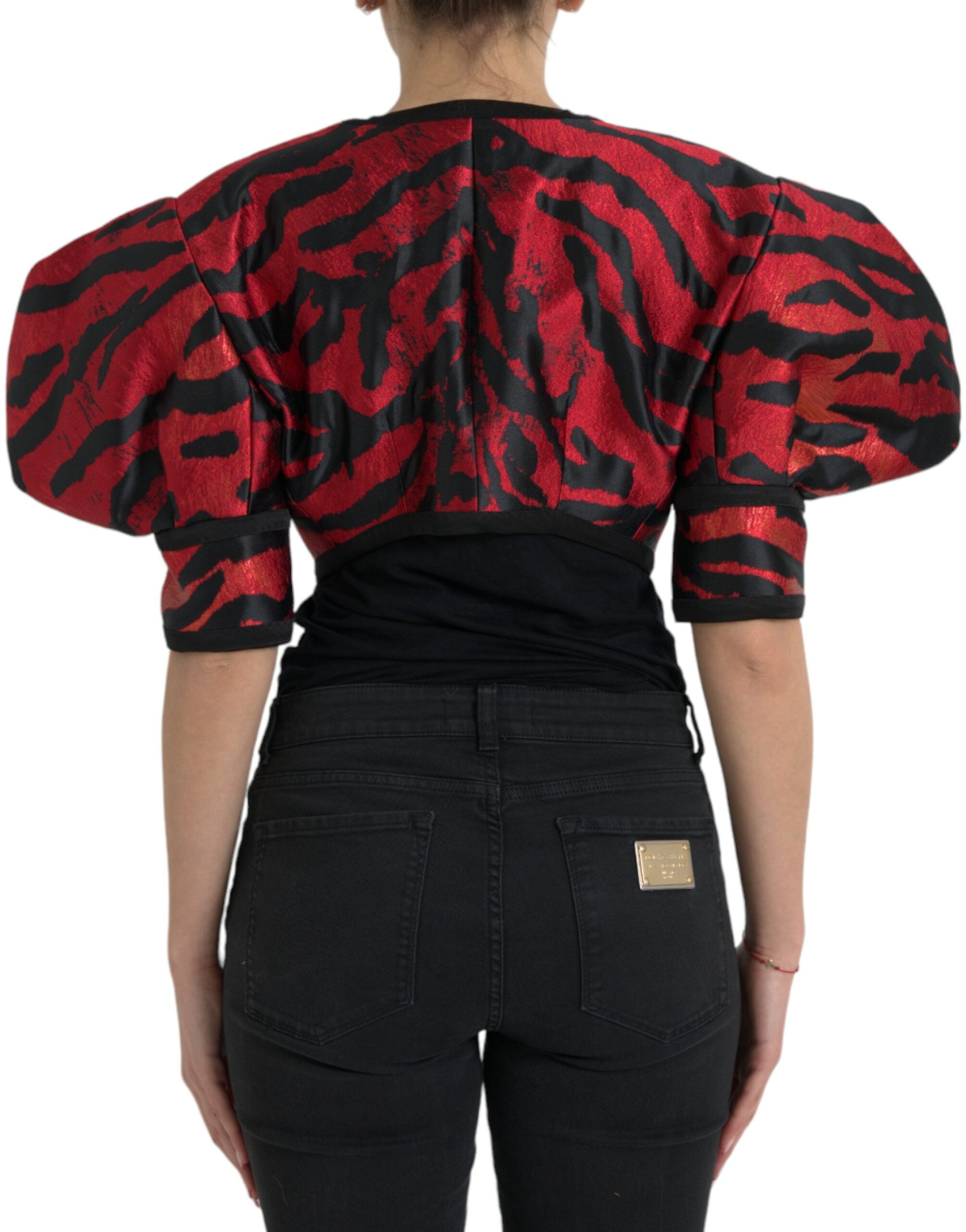 Dolce &amp; Gabbana Elegante Manteljacke mit Animal-Print