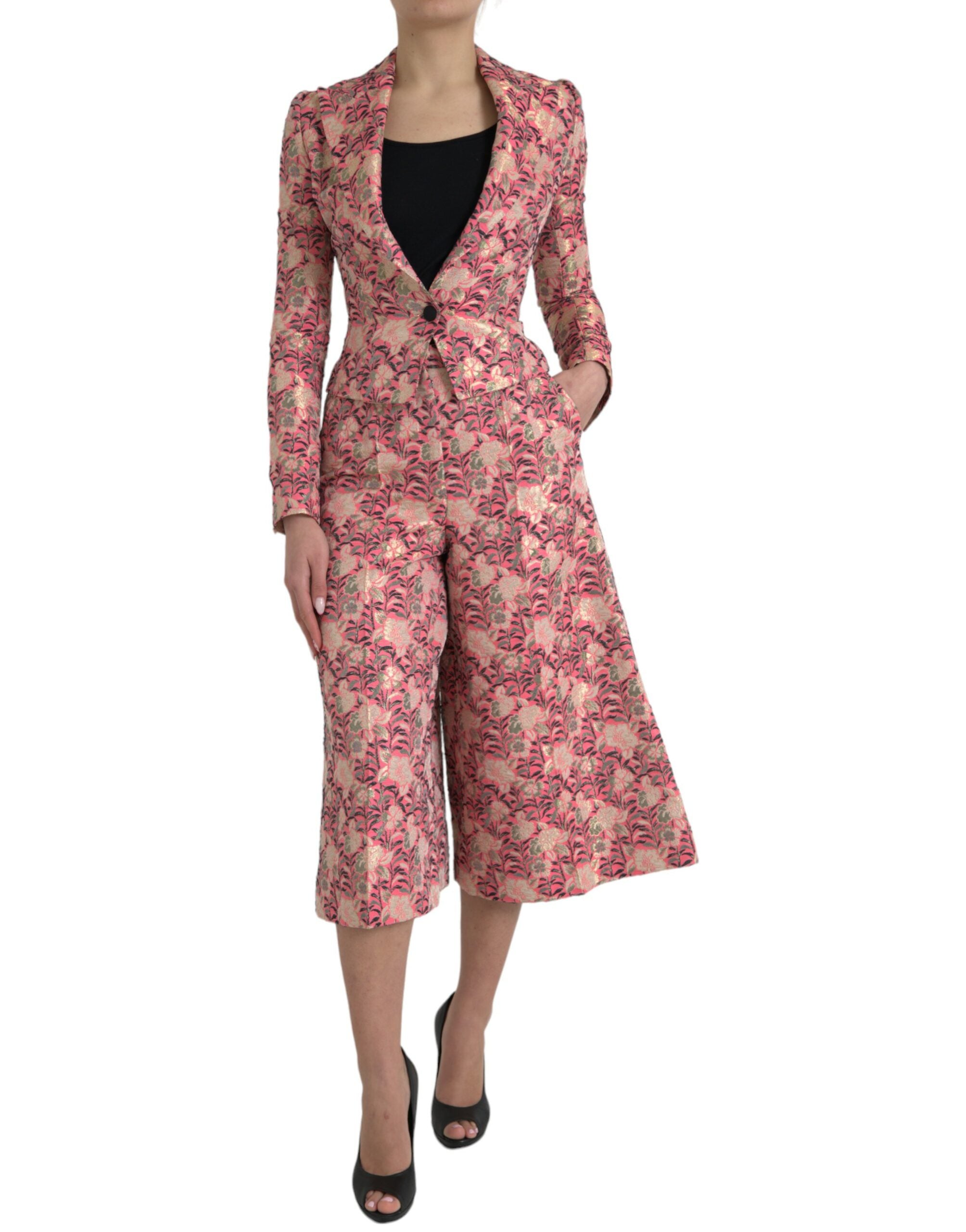 Dolce &amp; Gabbana – Eleganter, rosafarbener, zweiteiliger Anzug im Slim Fit