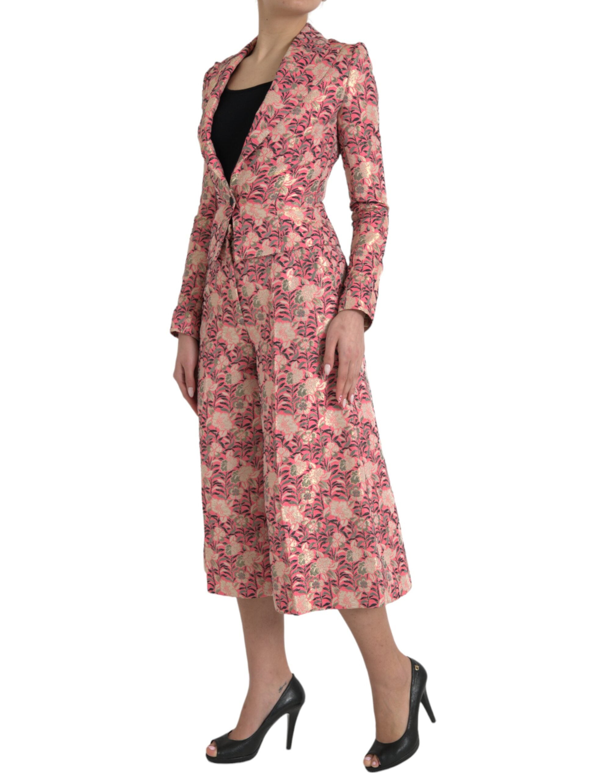 Dolce &amp; Gabbana – Eleganter, rosafarbener, zweiteiliger Anzug im Slim Fit