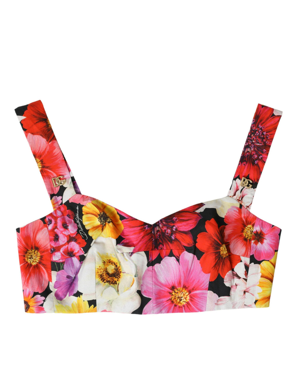 Dolce &amp; Gabbana – Exquisites Bustier-Crop-Top mit Blumenmuster