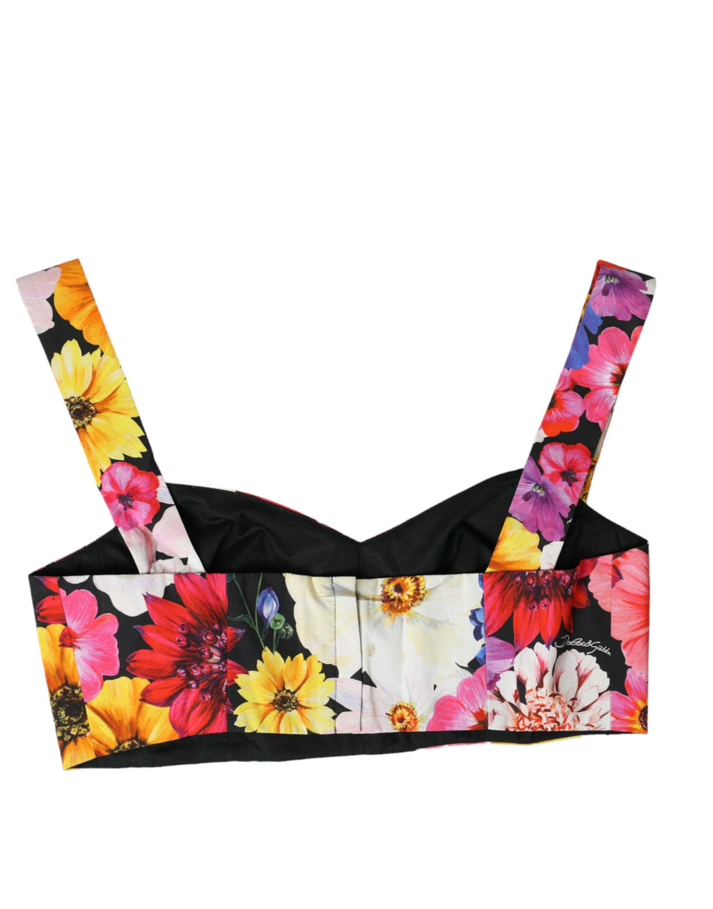 Dolce &amp; Gabbana – Exquisites Bustier-Crop-Top mit Blumenmuster