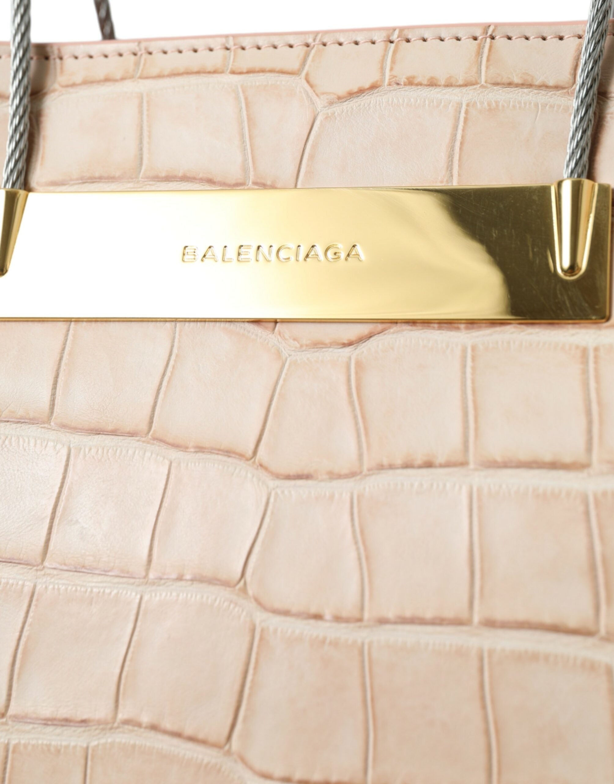 Balenciaga – Schicke rosa Tragetasche aus Alligatorleder