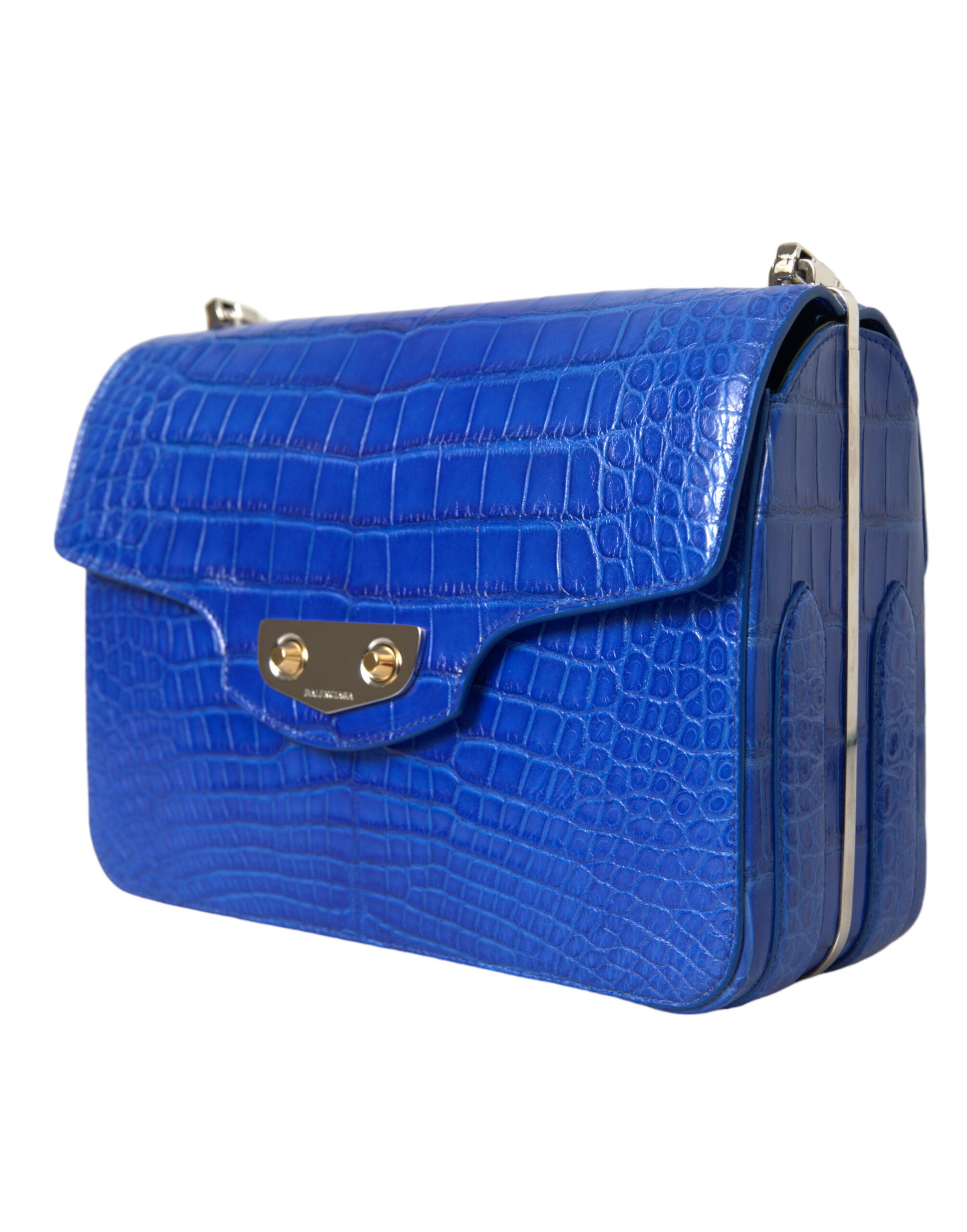 Balenciaga Chic Schultertasche mit Kette aus Alligatorleder