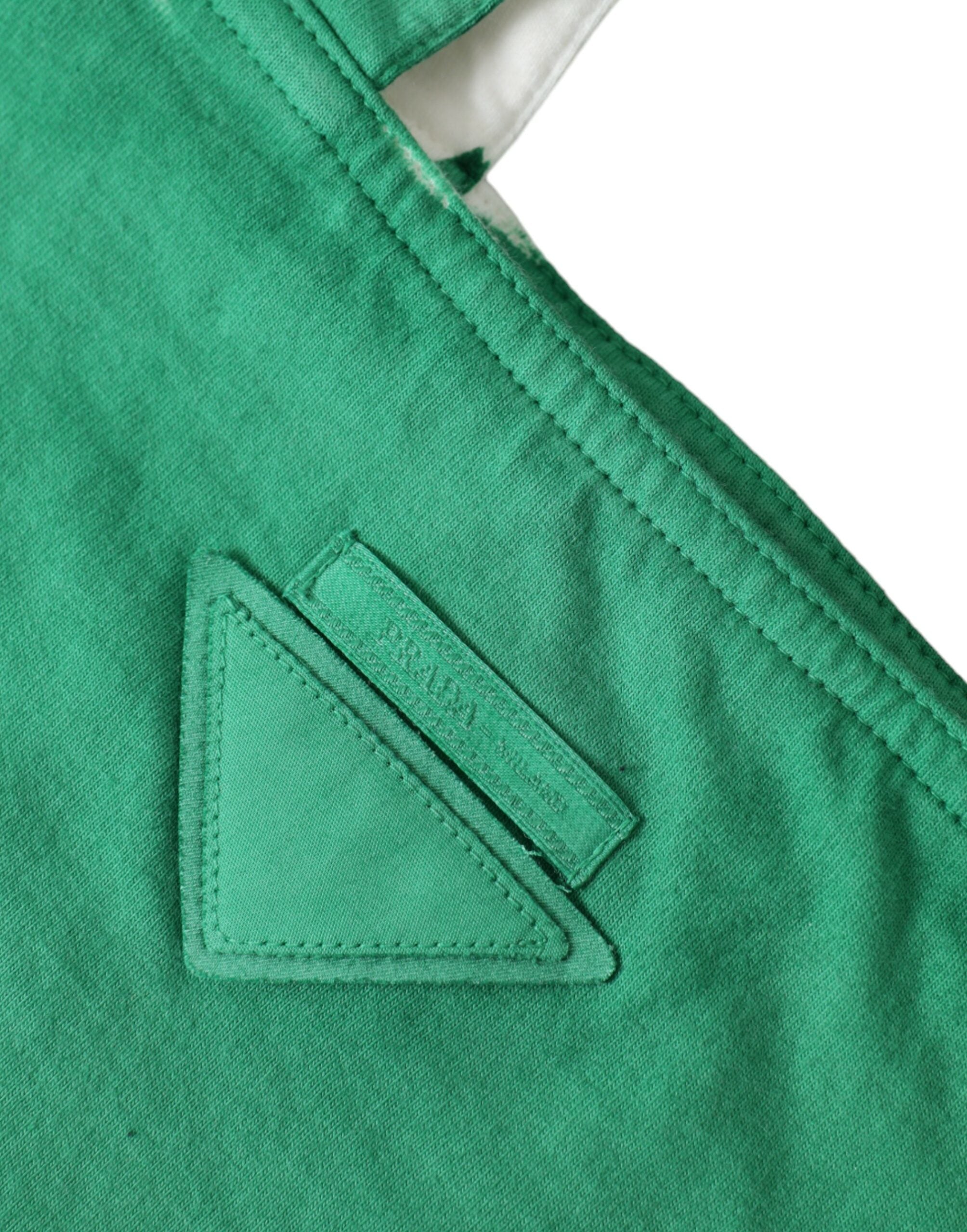 Prada Elegante grüne Stoff-Tragetasche