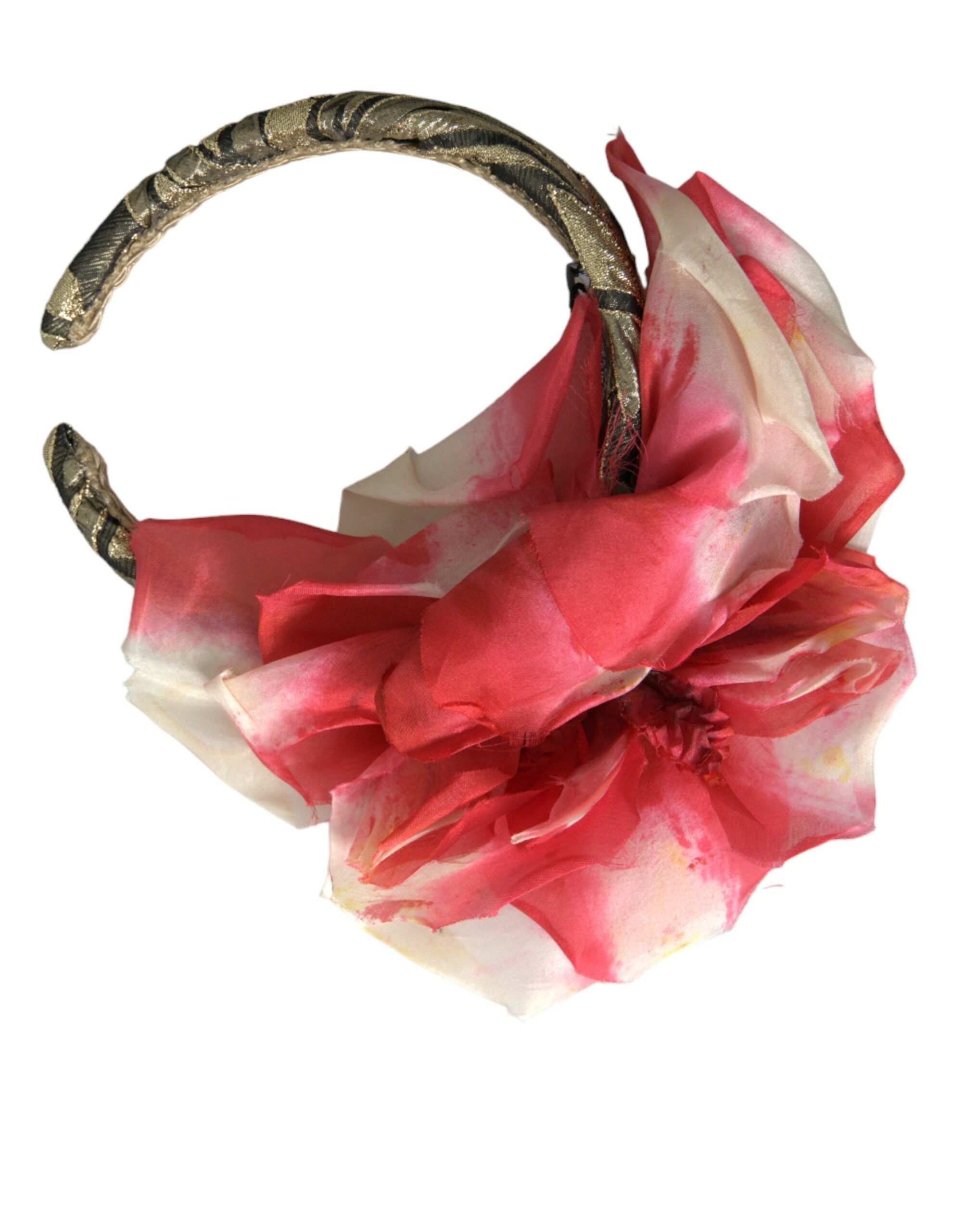 Dolce &amp; Gabbana Mehrfarbiges Seiden-Stirnband mit Blumenapplikation für Damen