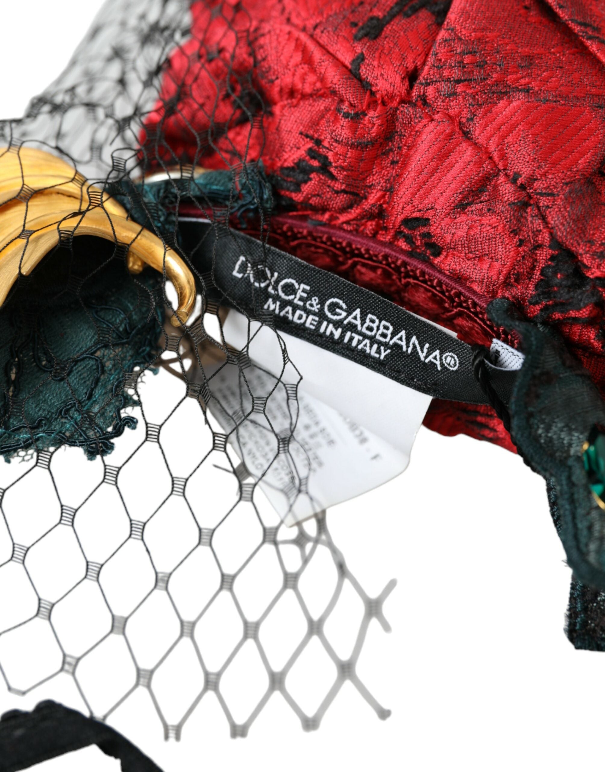 Dolce &amp; Gabbana Multicolor Rose Silk Crystal Netted Logo Stirnband Diadem
