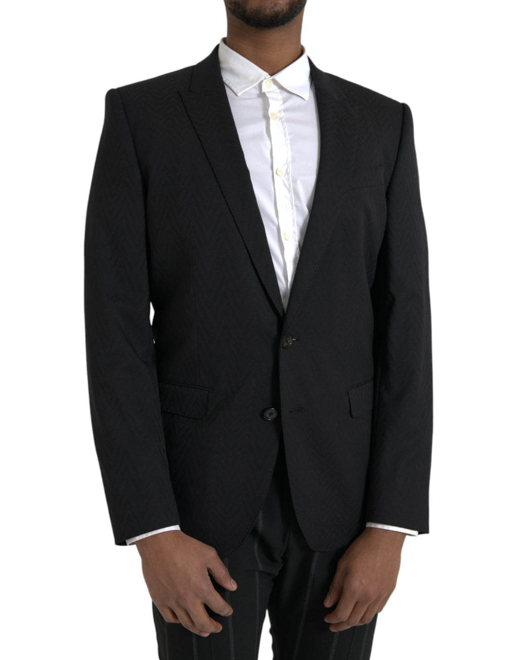 Dolce &amp; Gabbana Schwarzer MARTINI Slim Fit Jacke Mantel Blazer