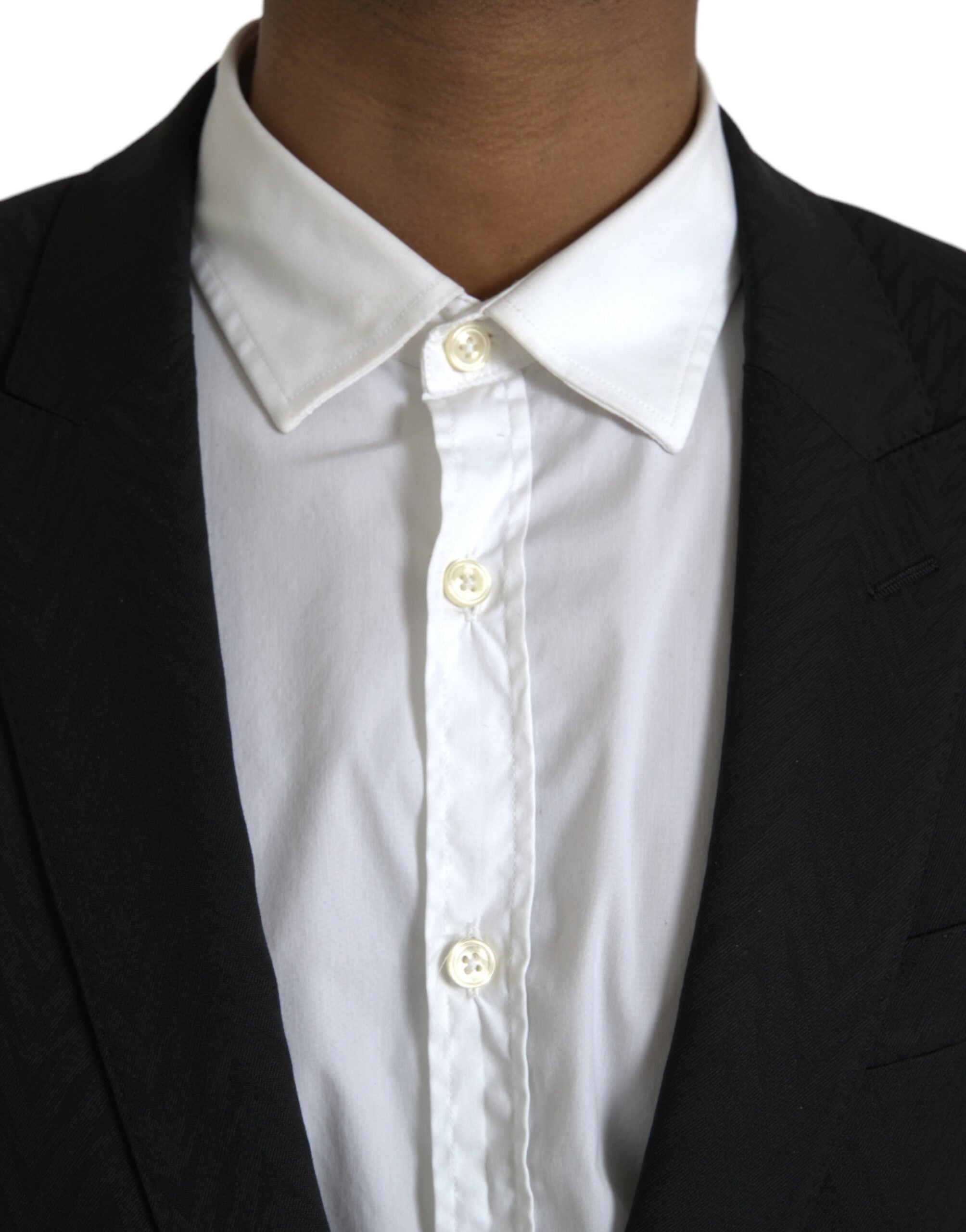 Dolce &amp; Gabbana Schwarzer MARTINI Slim Fit Jacke Mantel Blazer