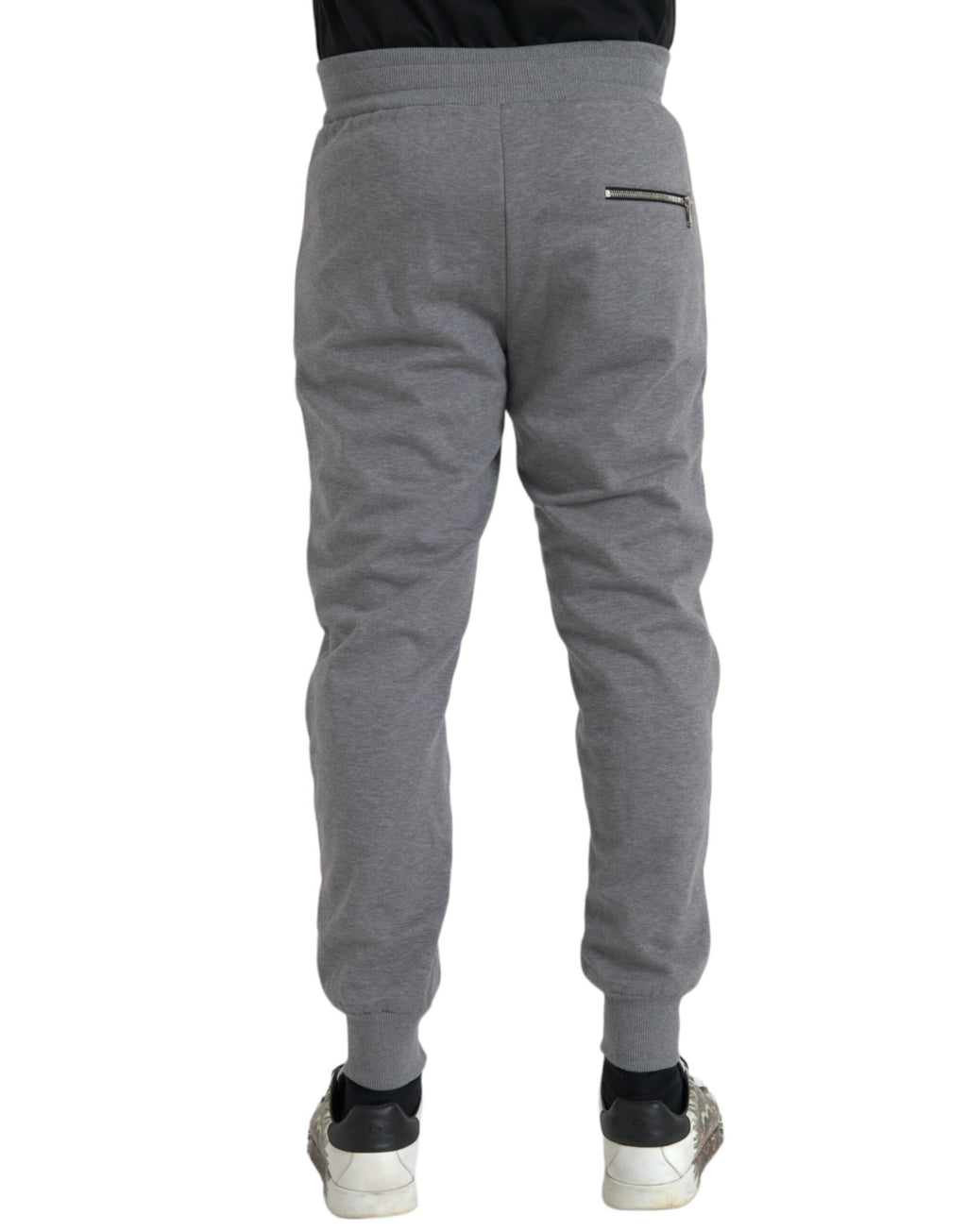 Dolce &amp; Gabbana – Graue Jogginghose aus Baumwolle mit schmalem Schnitt