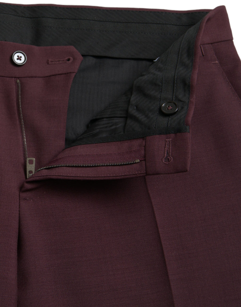 Dolce &amp; Gabbana – Slim Fit Anzughose aus kastanienbrauner Wolle für Herren