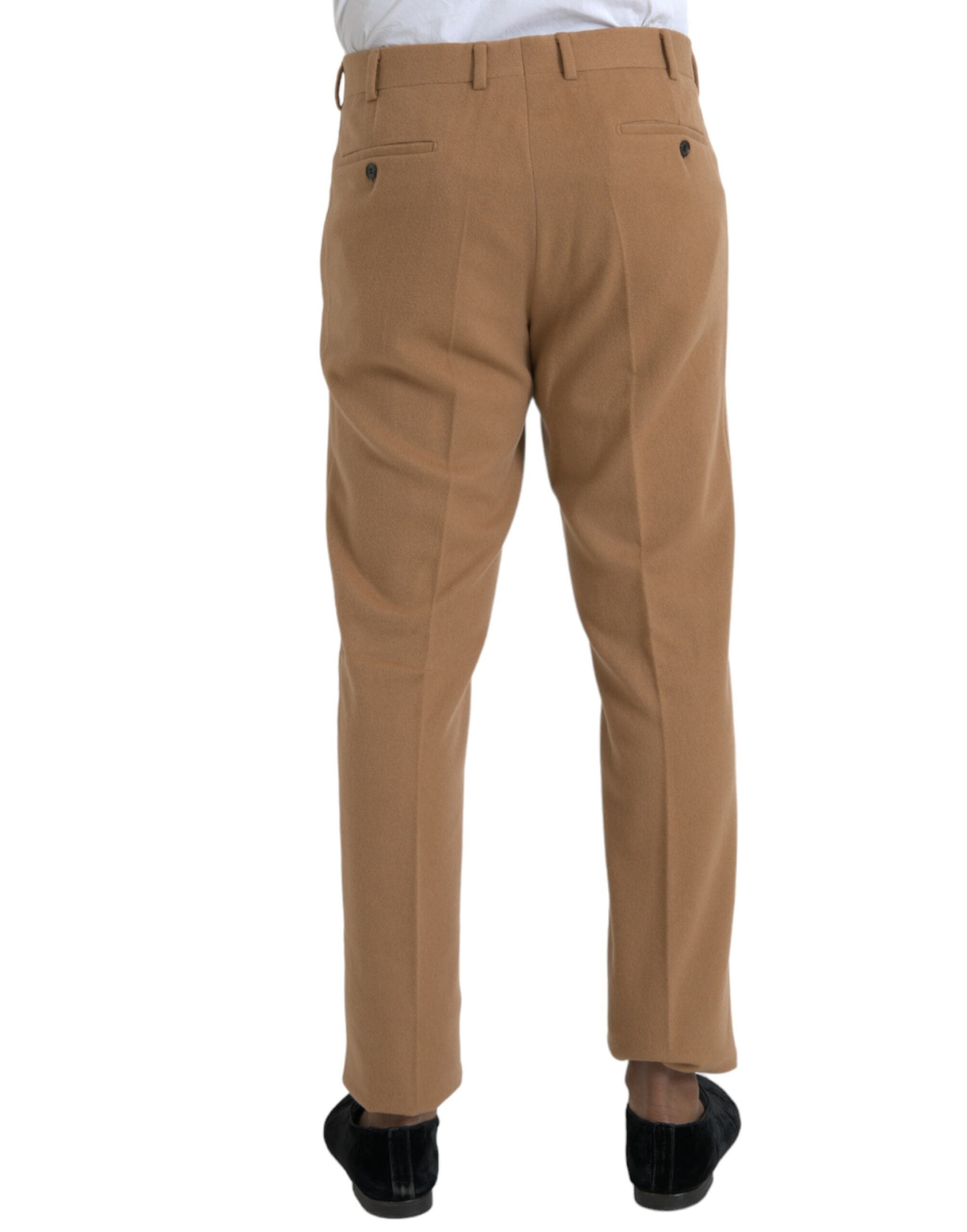 Prada Beige Kaschmir Herren Straight Fit Anzughose