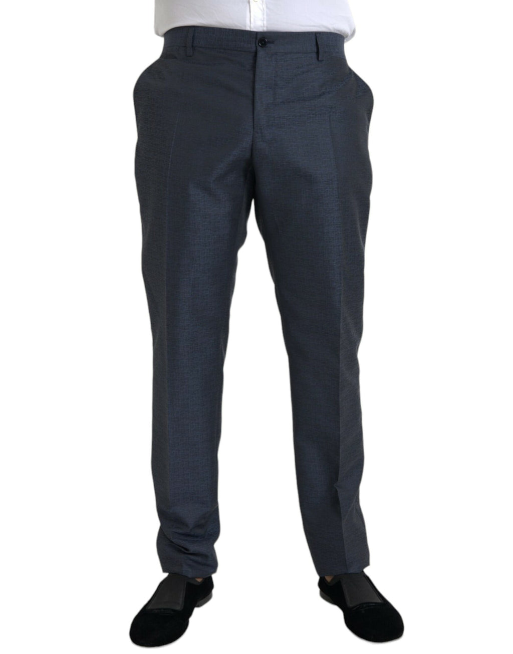 Dolce &amp; Gabbana Herren Enge Anzughose aus Wolle in Blau