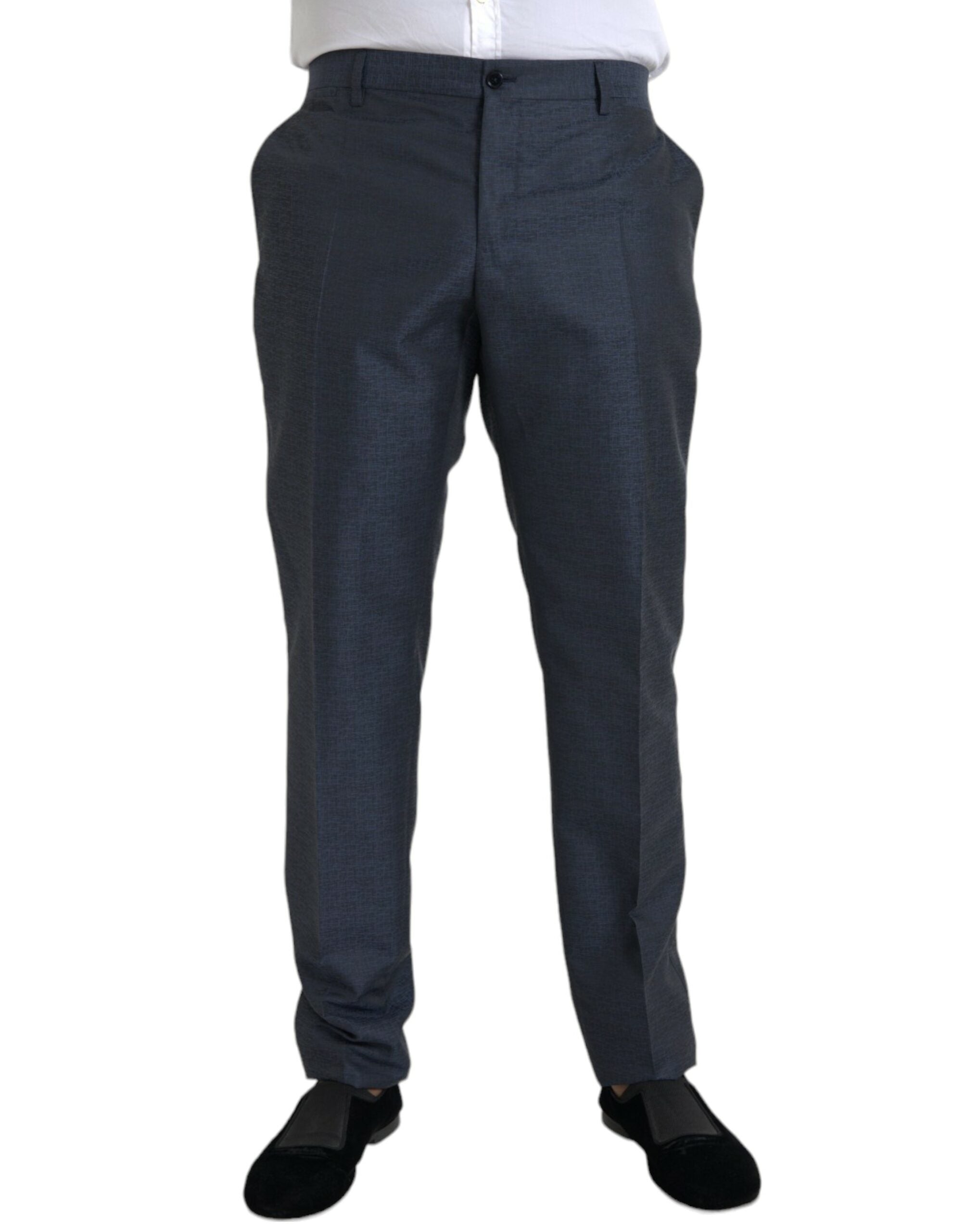 Dolce &amp; Gabbana Herren Enge Anzughose aus Wolle in Blau