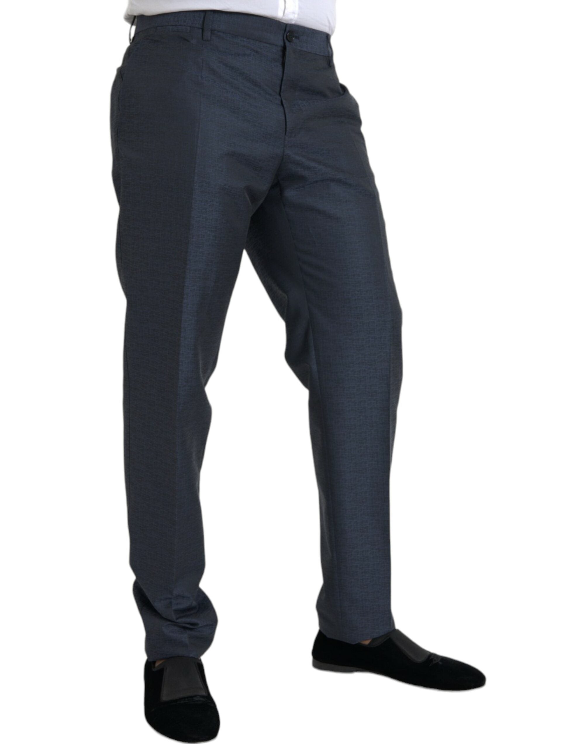Dolce &amp; Gabbana Herren Enge Anzughose aus Wolle in Blau