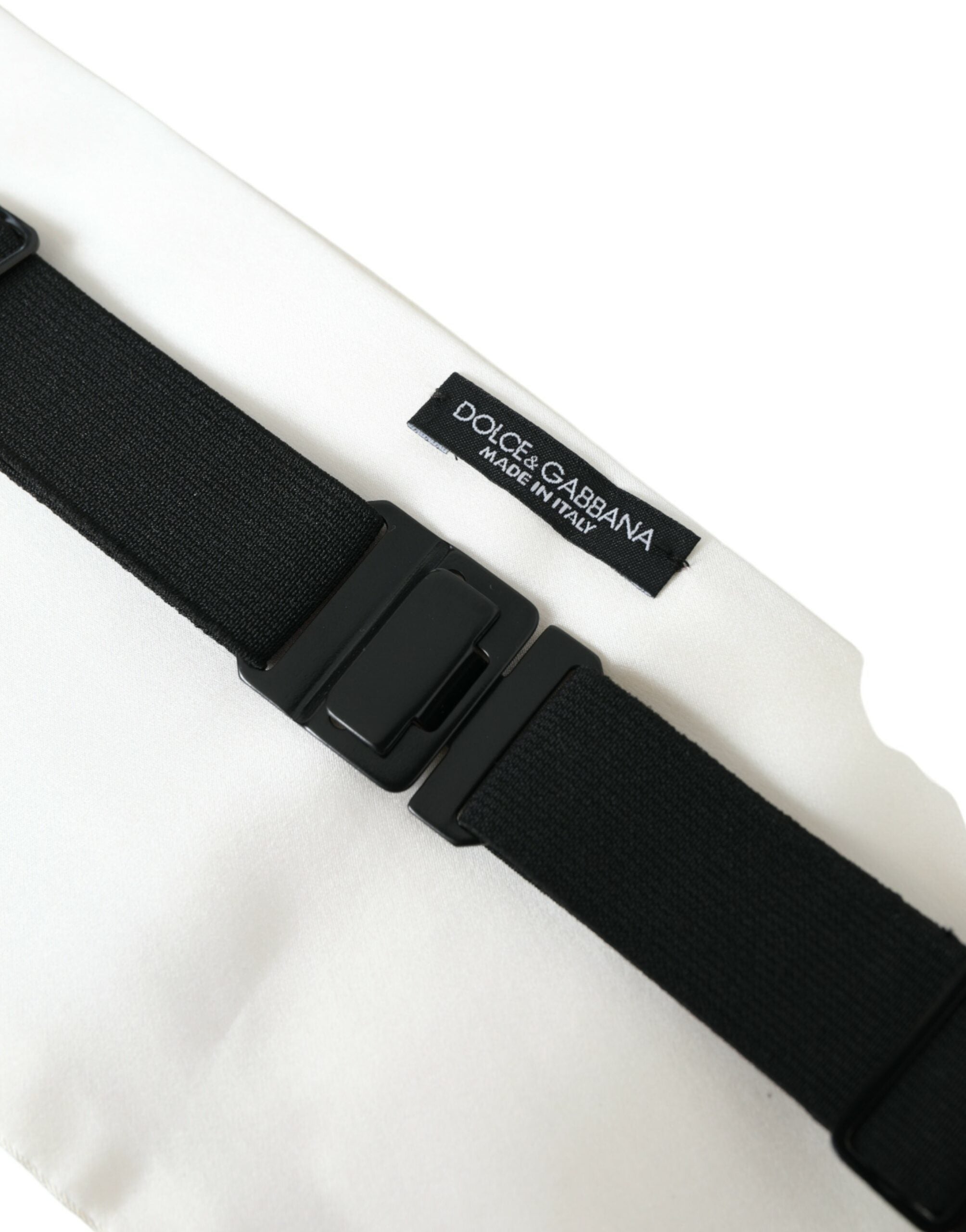 Dolce &amp; Gabbana Weißer Herren-Kummerbund aus breiter Seide