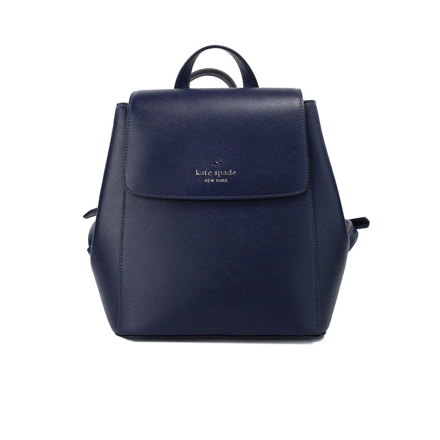 Kate Spade Madison – Schulterrucksack aus Saffiano-Leder mit mittlerer Klappe, Marineblau