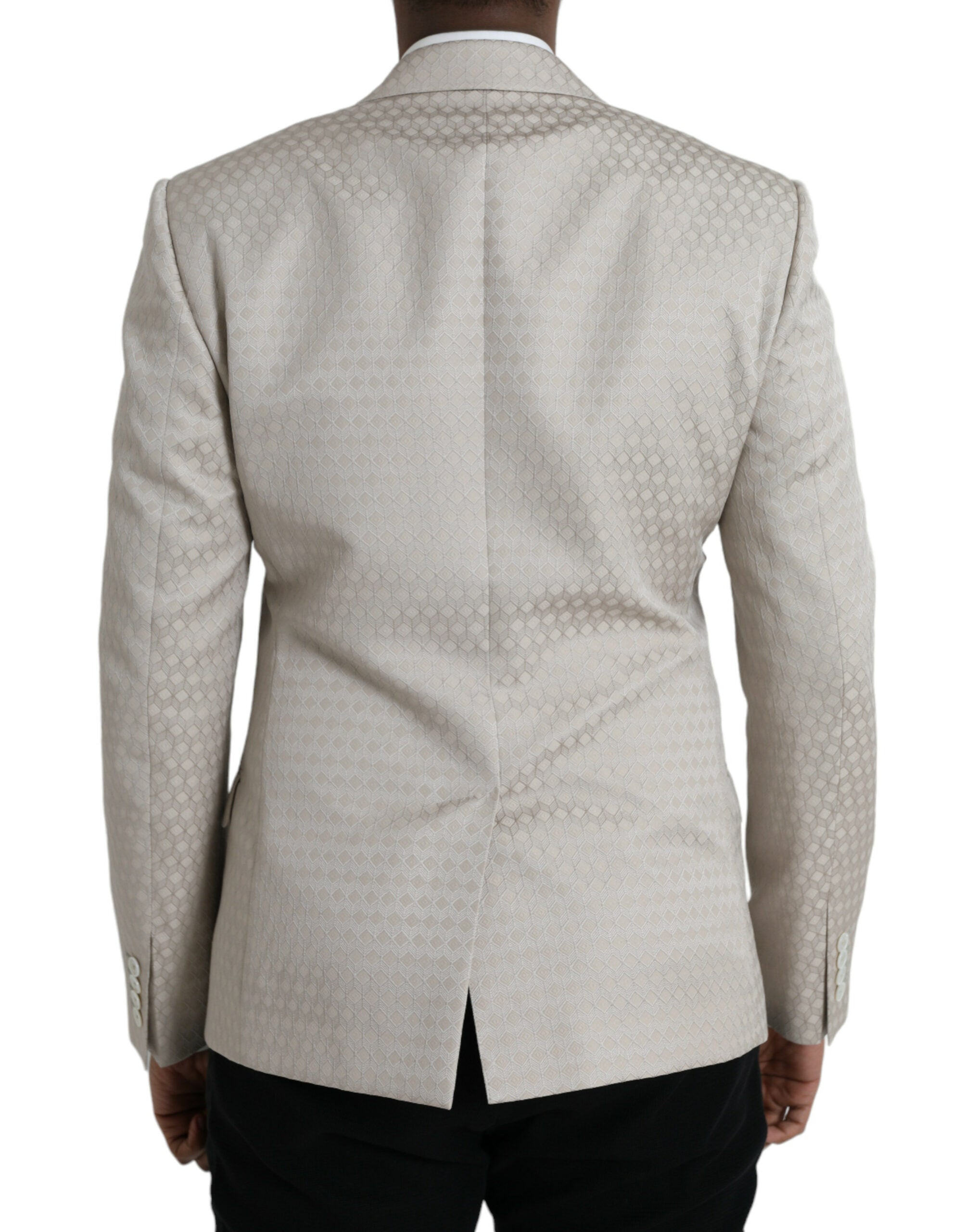 Dolce &amp; Gabbana Beige MARTINI Einreihiger Mantelblazer