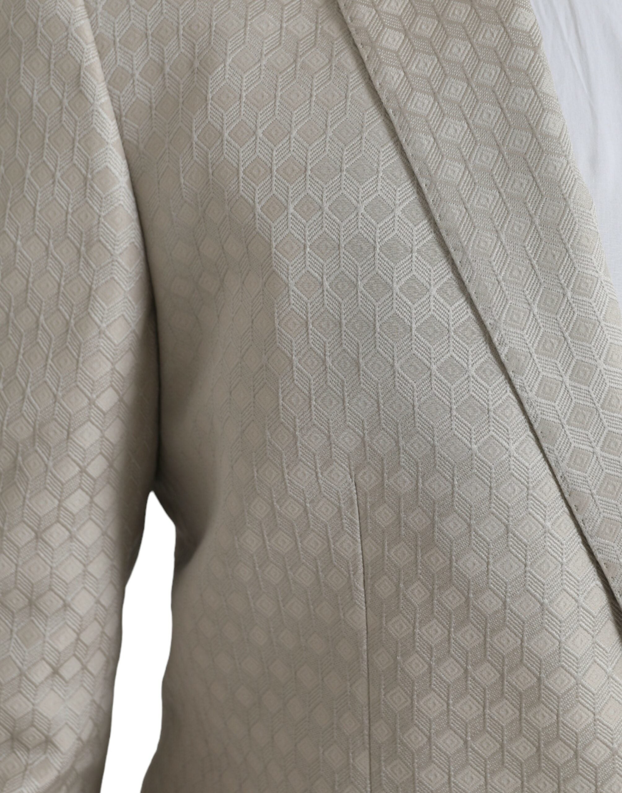 Dolce &amp; Gabbana Beige MARTINI Einreihiger Mantelblazer