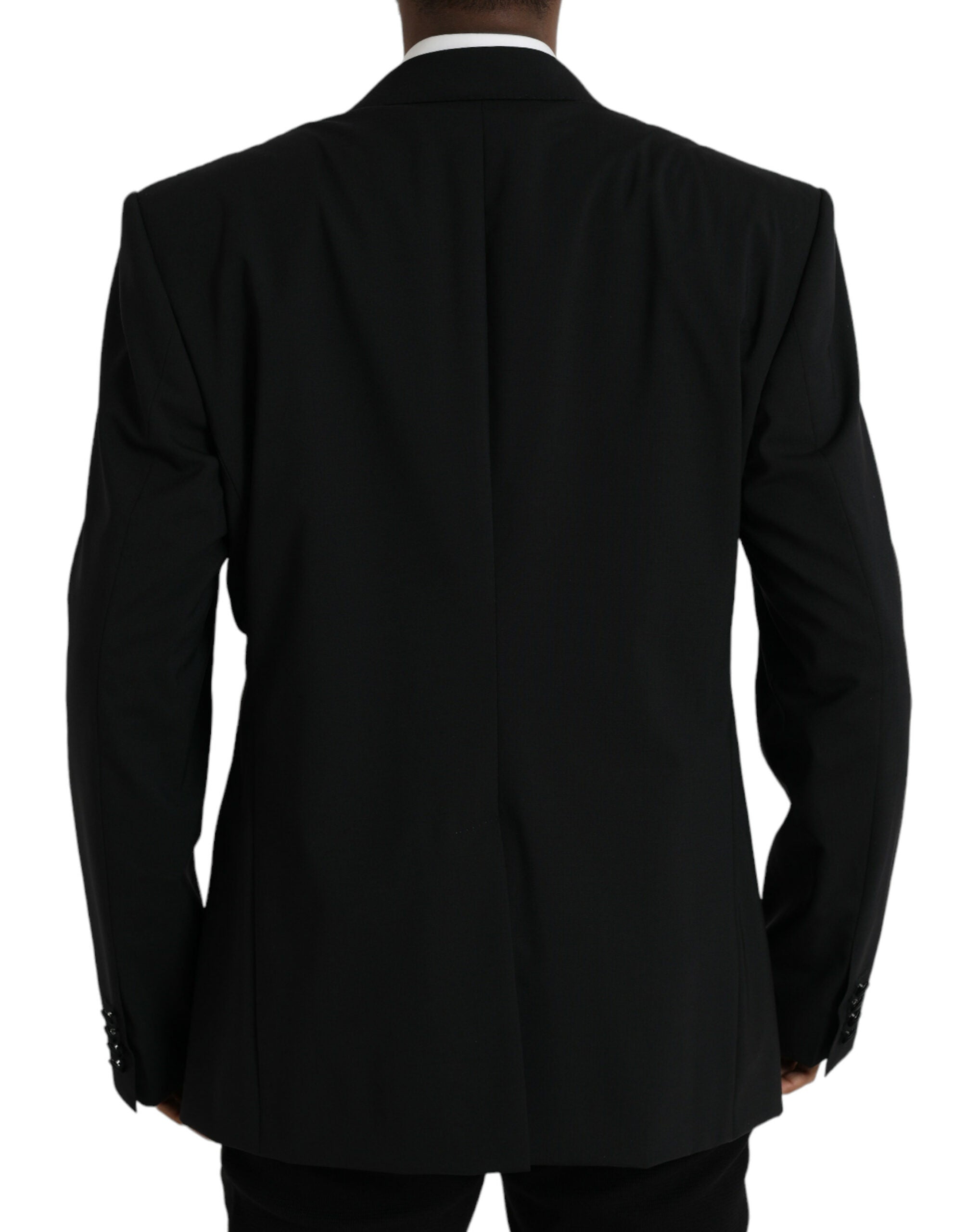 Dolce &amp; Gabbana Schwarzer SICILIA Einreihiger Mantelblazer