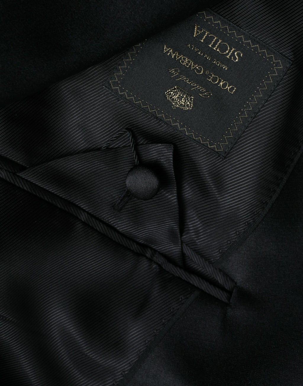 Dolce &amp; Gabbana Schwarzer SICILIA Einreihiger Mantelblazer