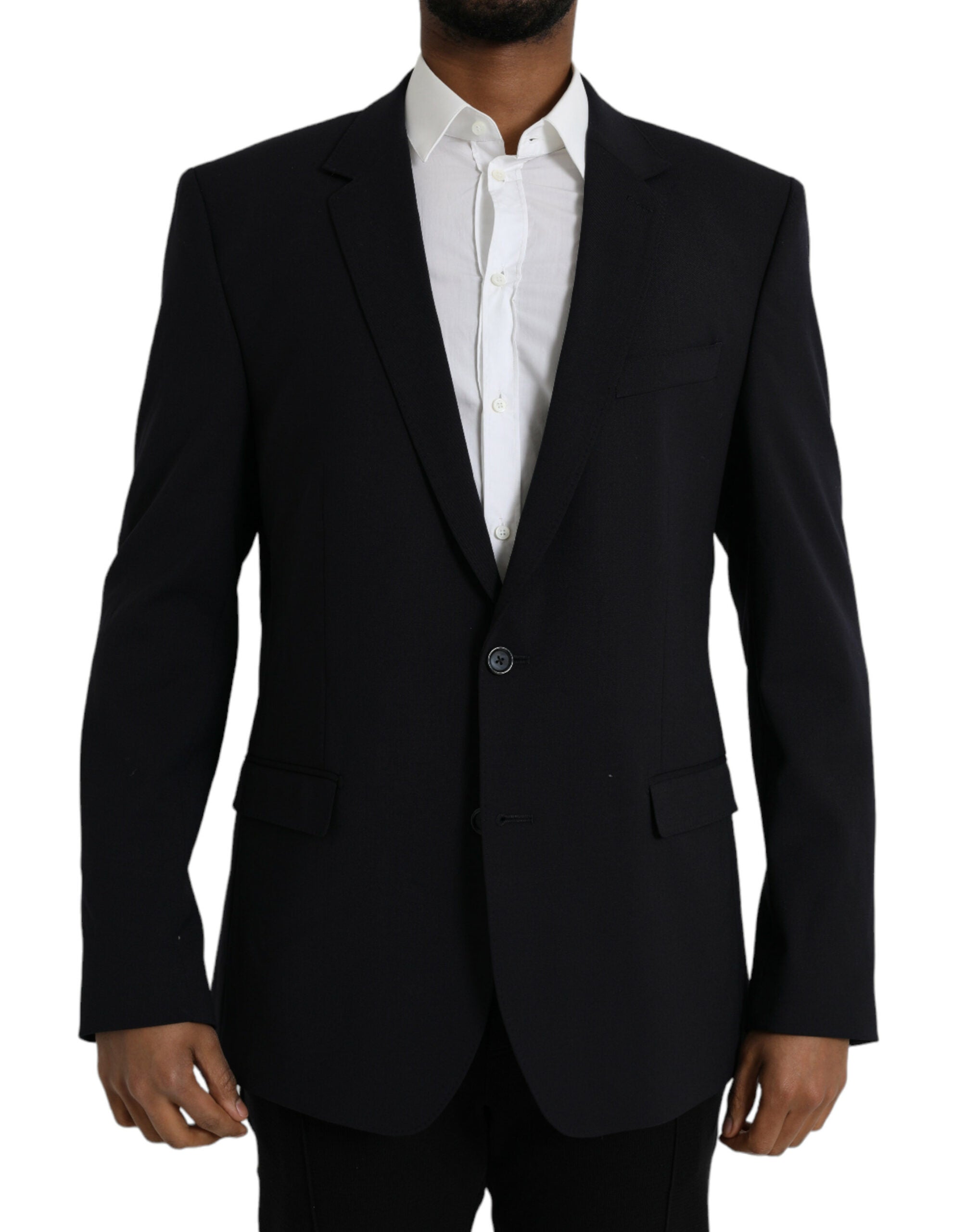 Dolce &amp; Gabbana Schwarzer MARTINI Einreihiger Mantelblazer