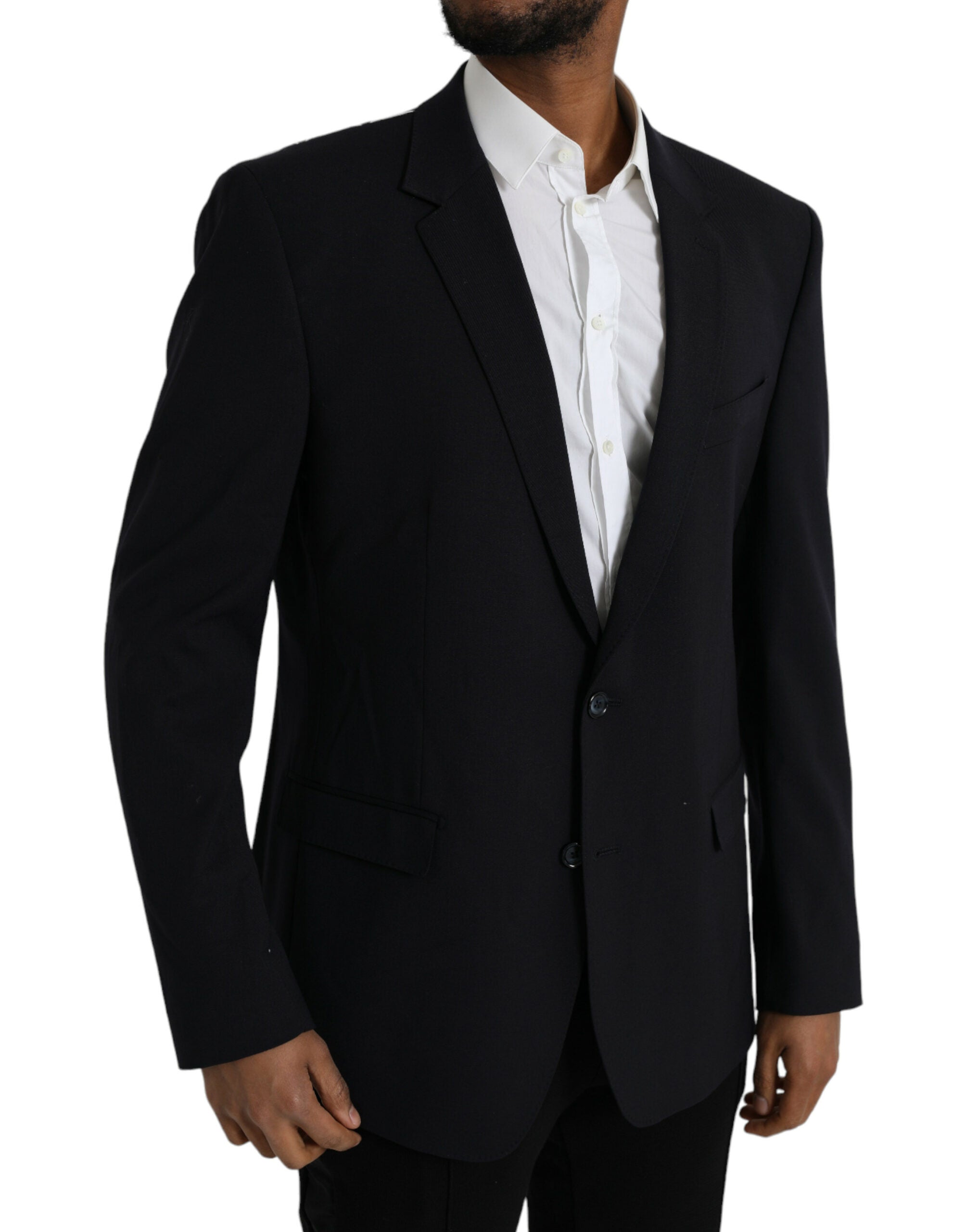 Dolce &amp; Gabbana Schwarzer MARTINI Einreihiger Mantelblazer