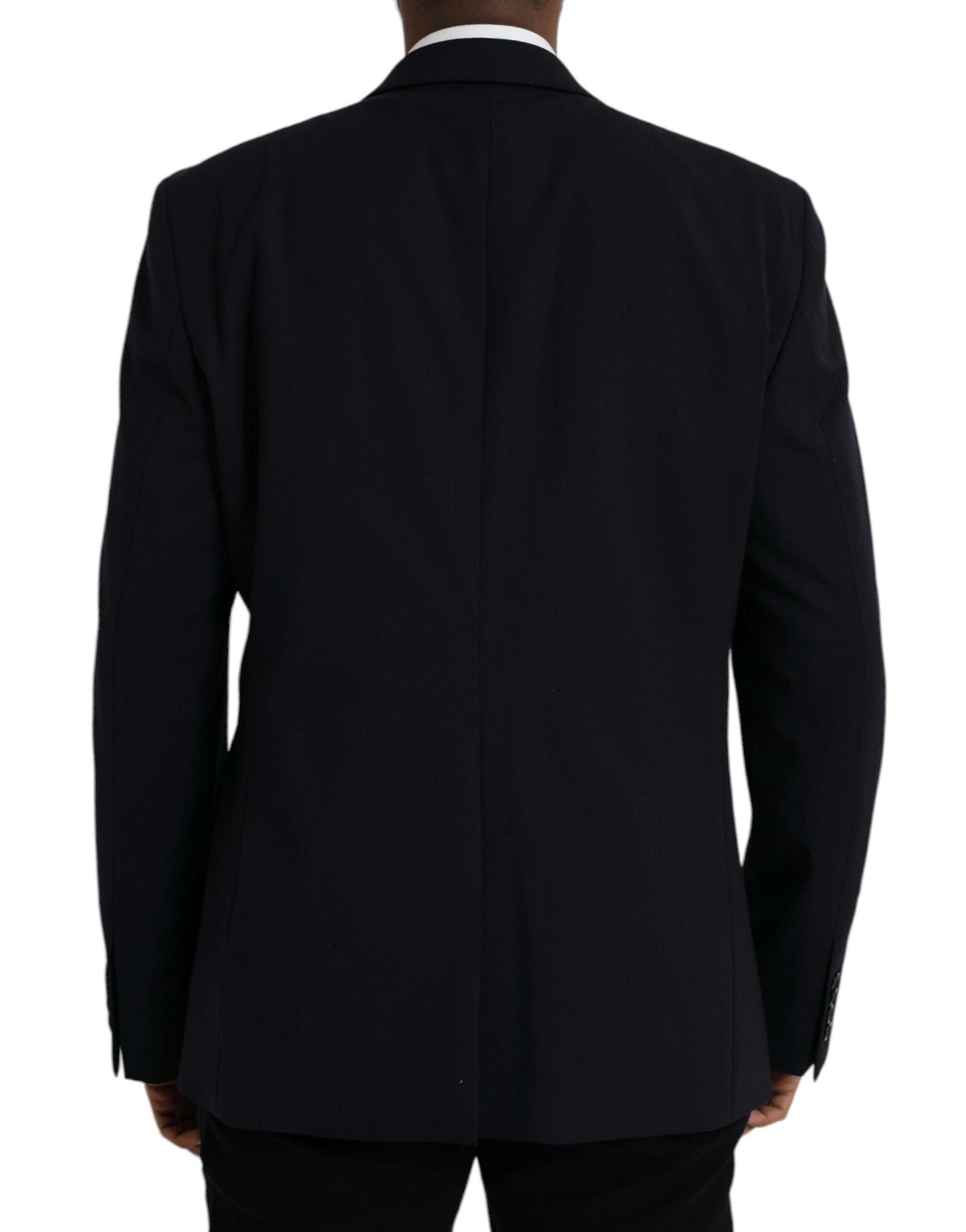 Dolce &amp; Gabbana Schwarzer MARTINI Einreihiger Mantelblazer