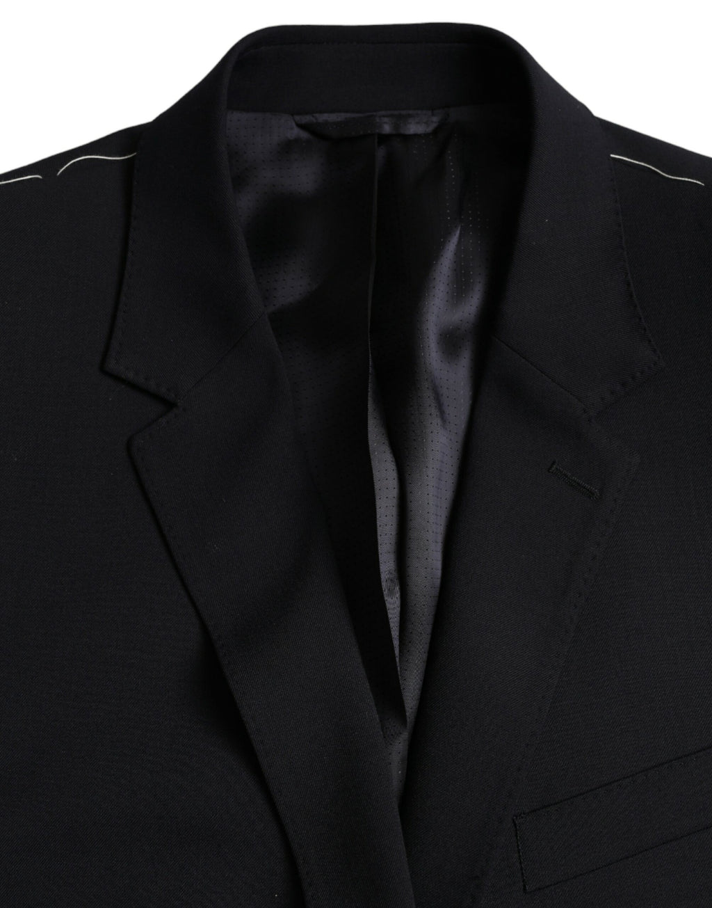 Dolce &amp; Gabbana Schwarzer MARTINI Einreihiger Mantelblazer