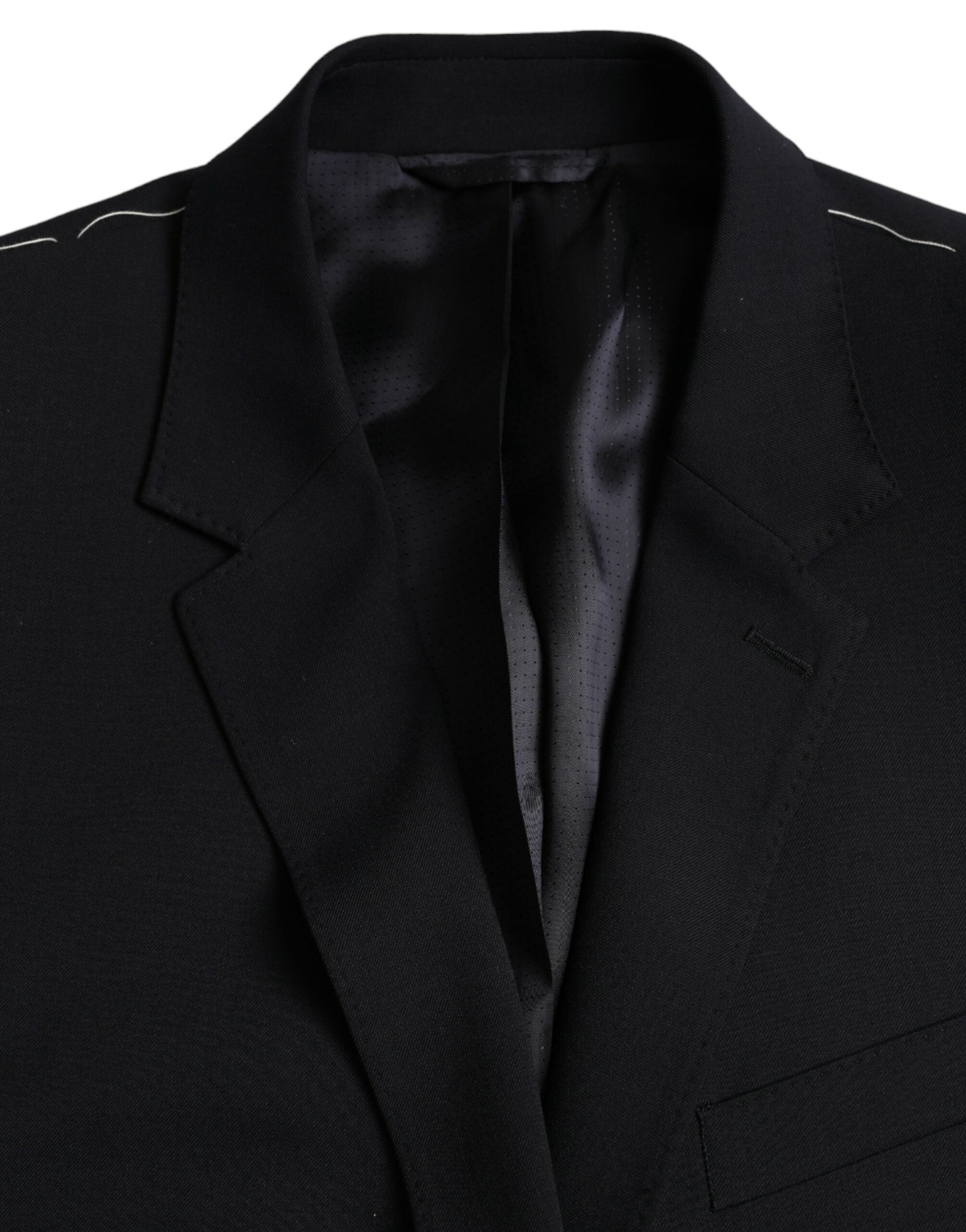 Dolce &amp; Gabbana Schwarzer MARTINI Einreihiger Mantelblazer