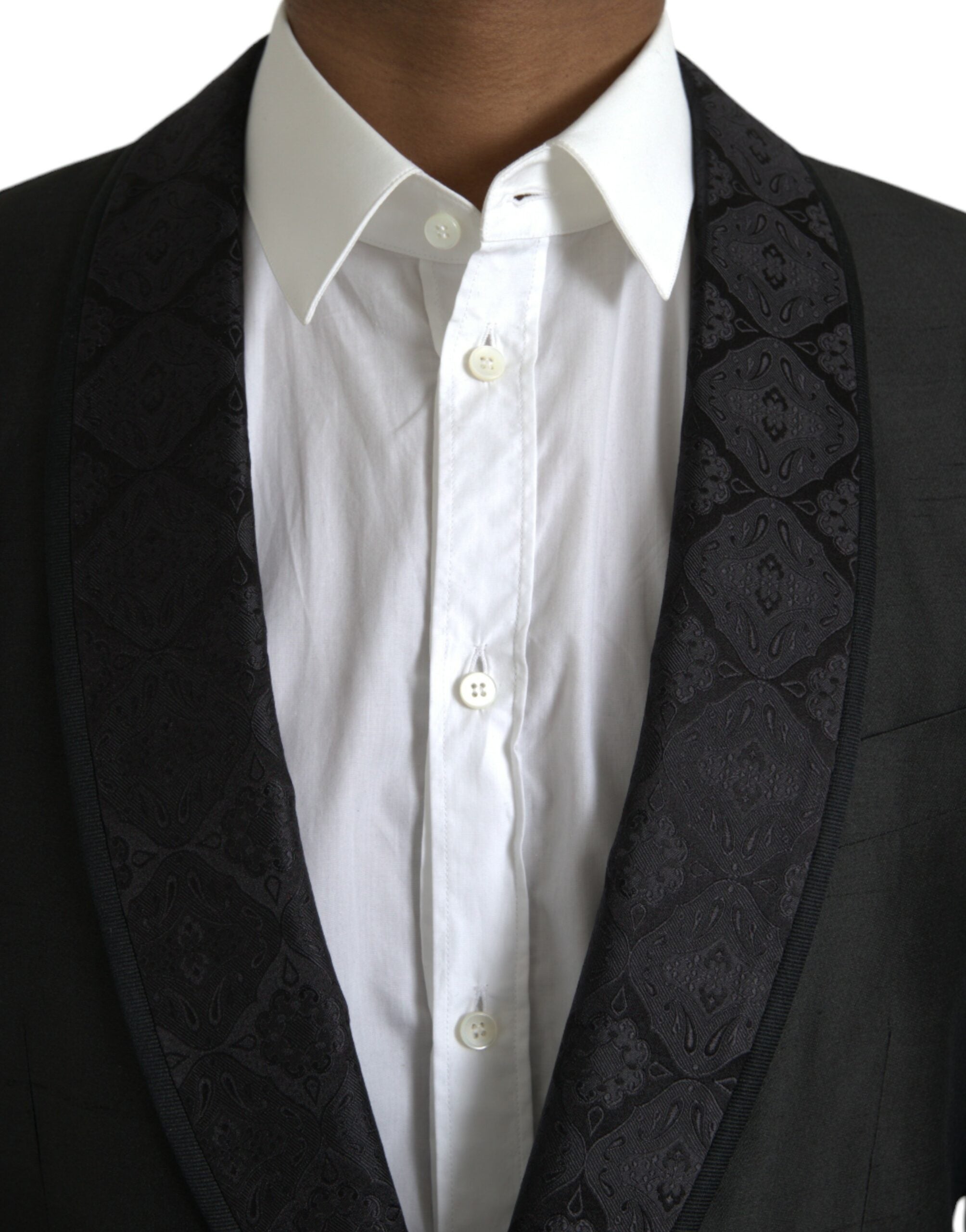 Dolce &amp; Gabbana Schwarzer MARTINI Einreihiger Mantelblazer