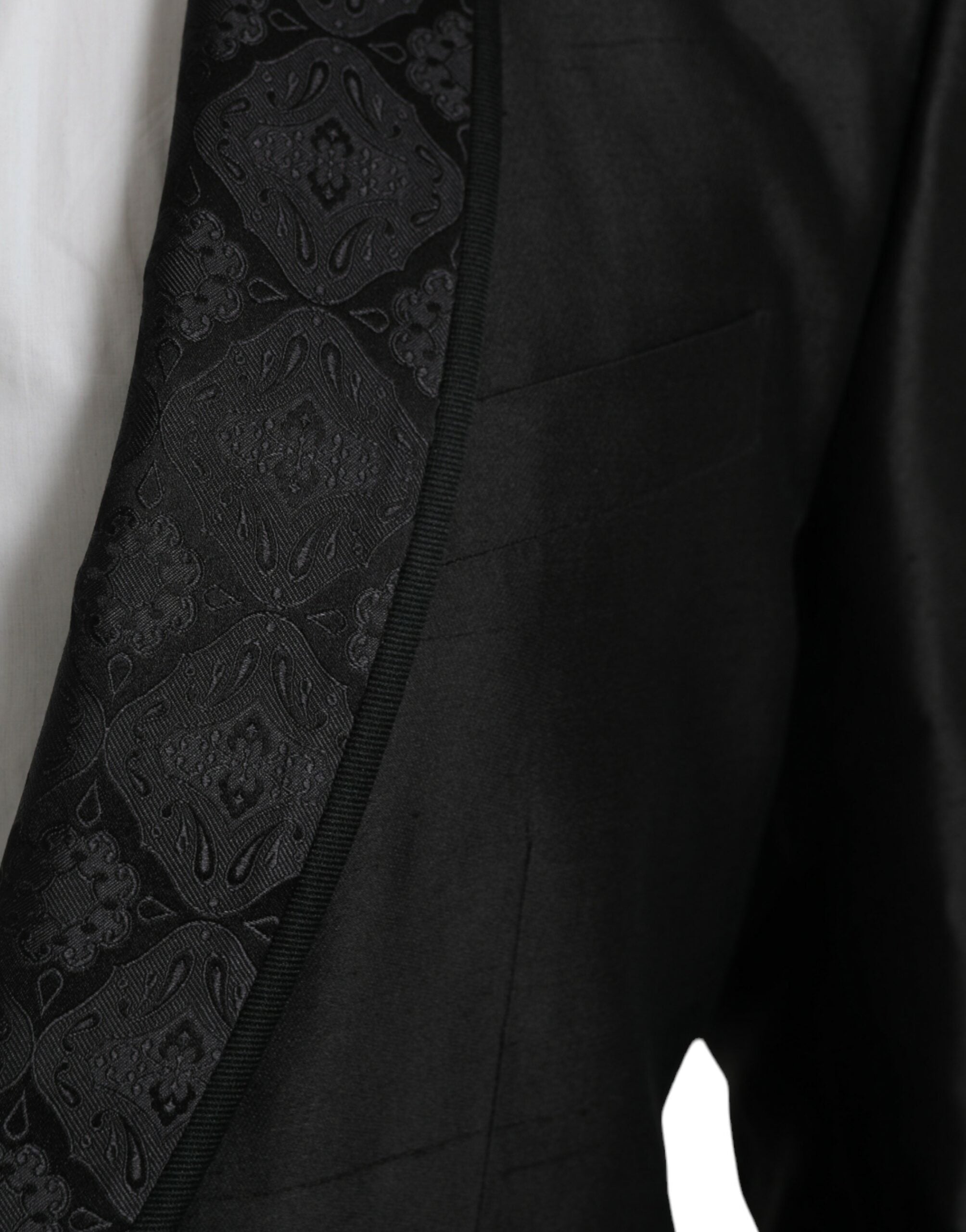 Dolce &amp; Gabbana Schwarzer MARTINI Einreihiger Mantelblazer