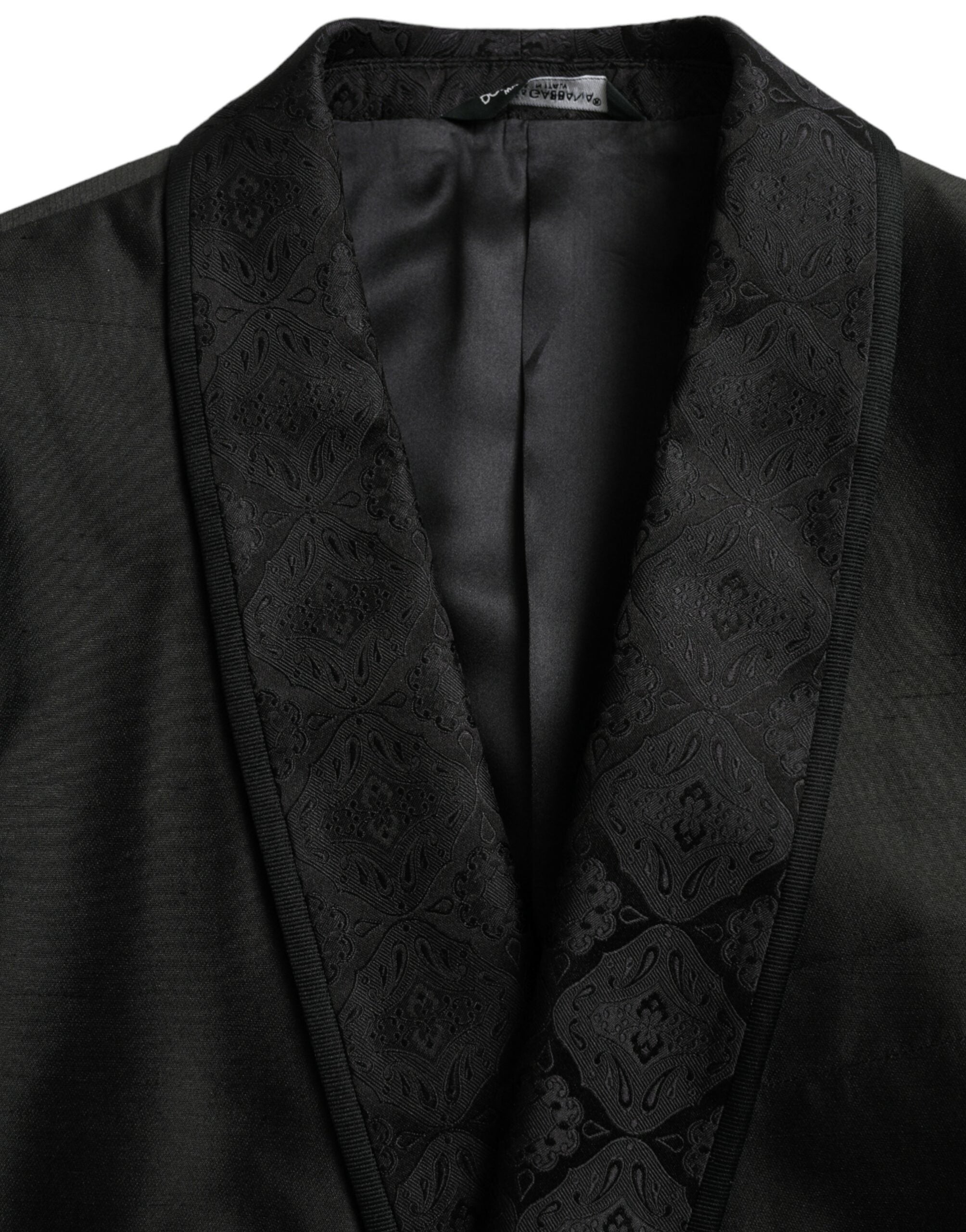 Dolce &amp; Gabbana Schwarzer MARTINI Einreihiger Mantelblazer