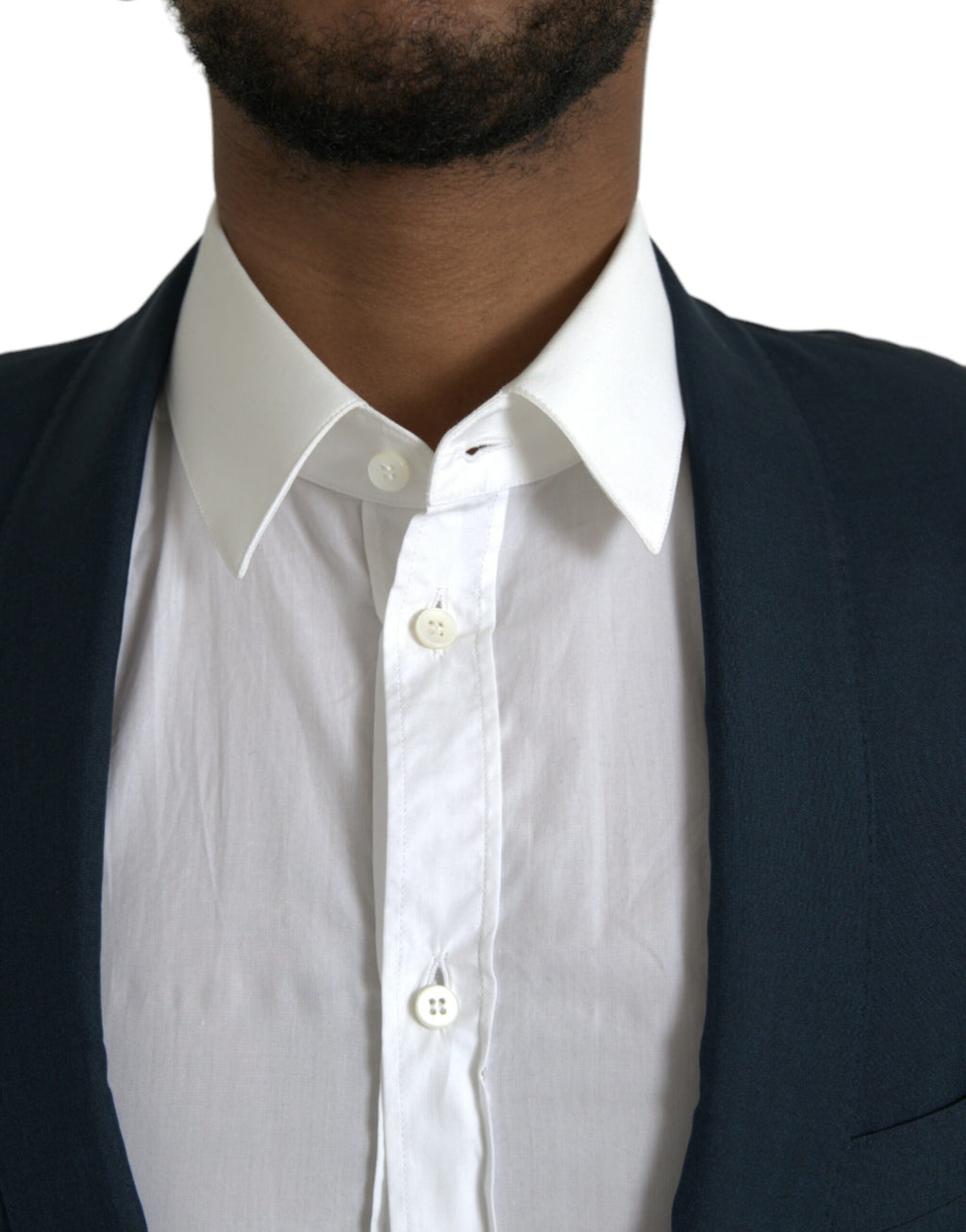 Dolce &amp; Gabbana Blau GOLD Einreihiger Blazer mit Kerbe