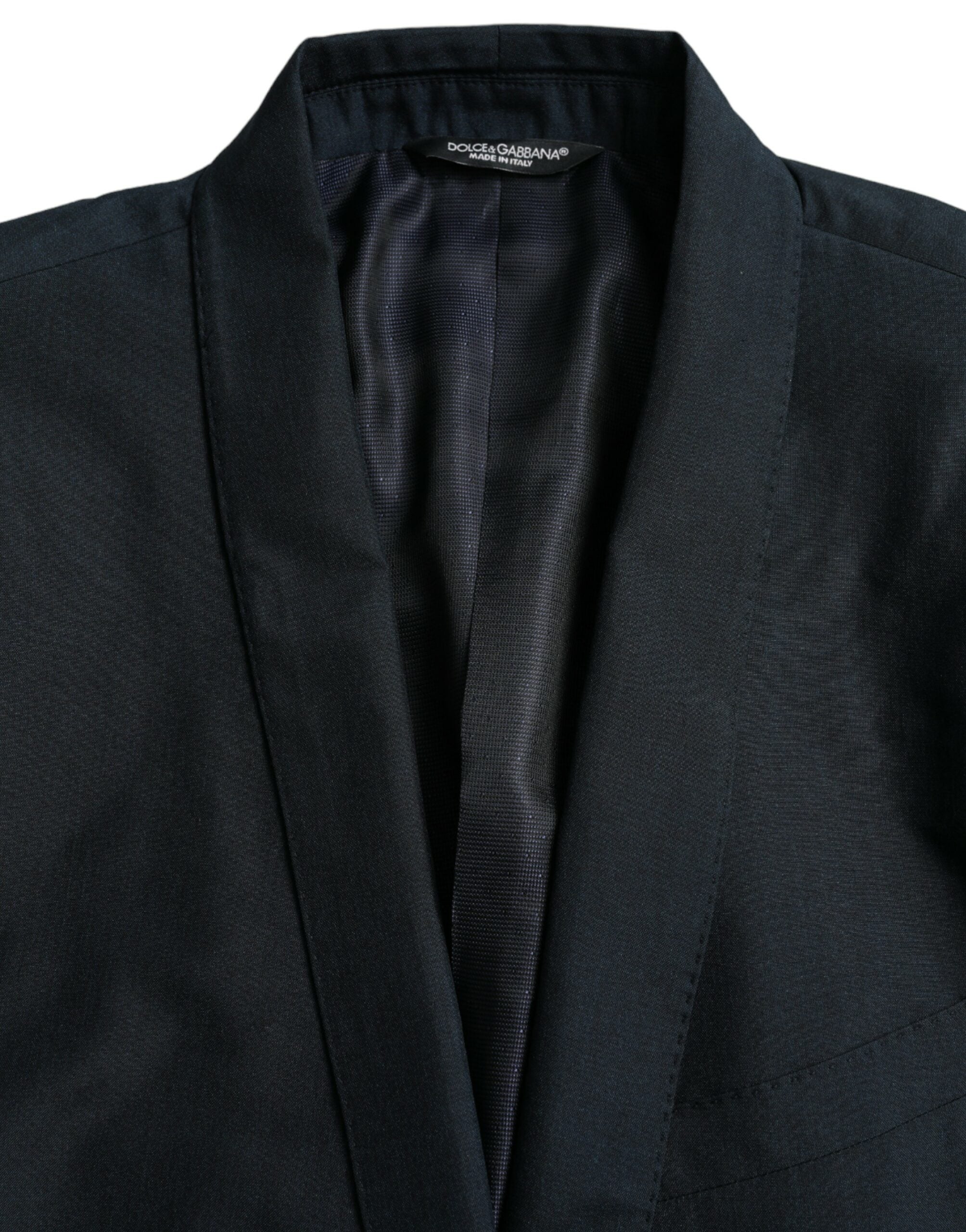 Dolce &amp; Gabbana Blau GOLD Einreihiger Blazer mit Kerbe