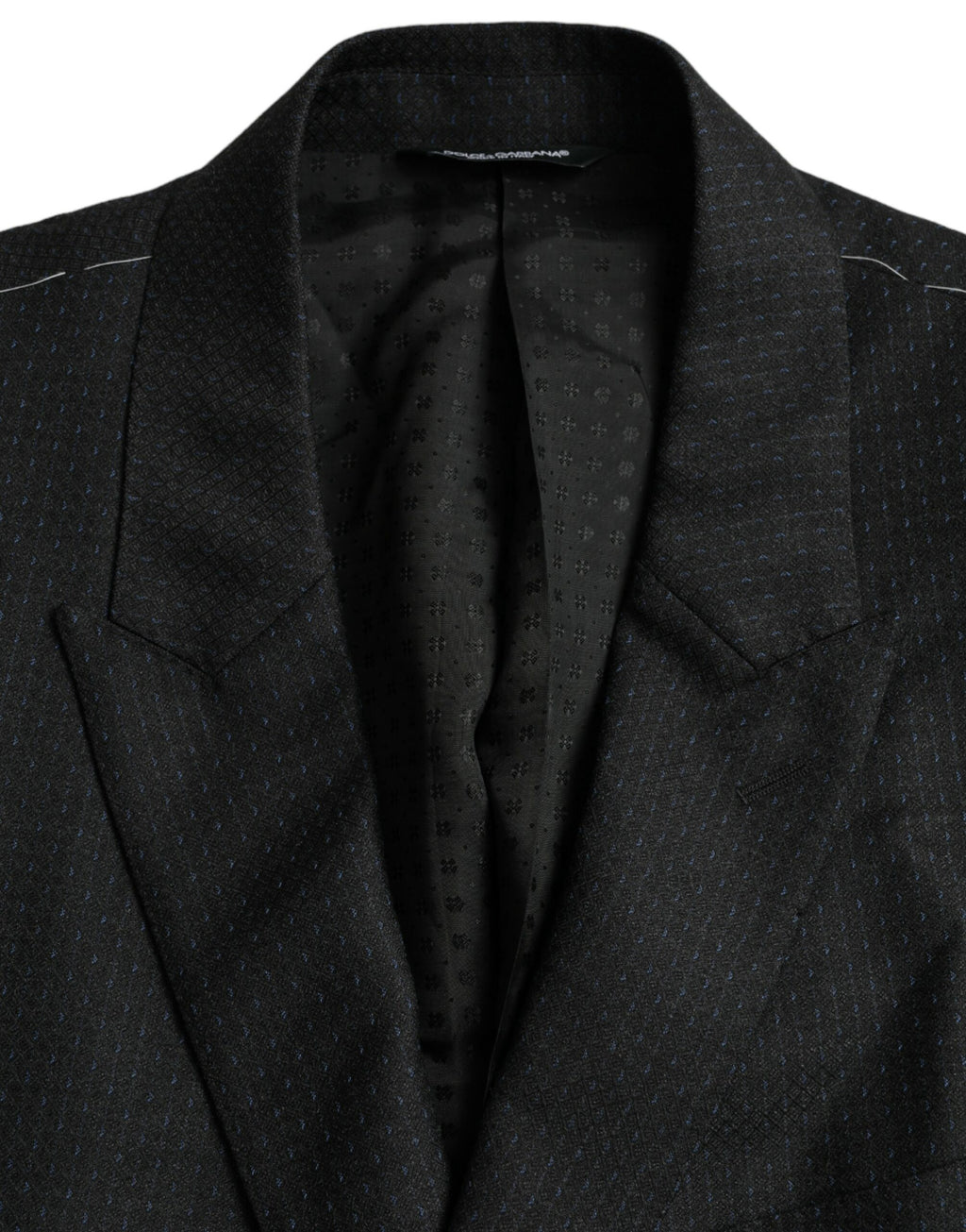 Dolce &amp; Gabbana – Einreihiger MARTINI-Mantelblazer aus schwarzer Wolle