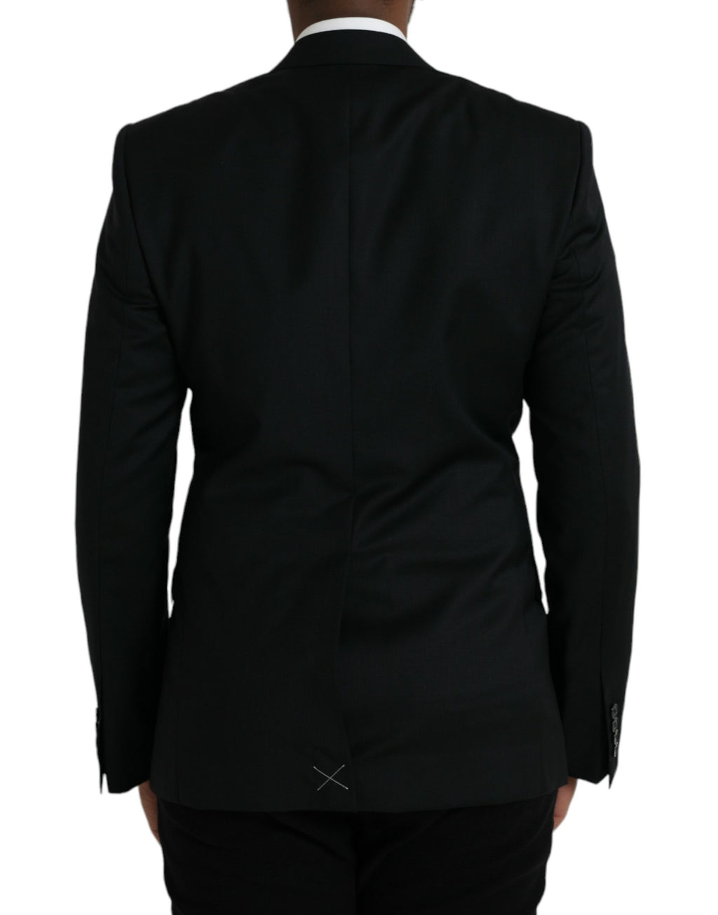 Dolce &amp; Gabbana – Einreihiger MARTINI-Blazer aus schwarzer Wolle