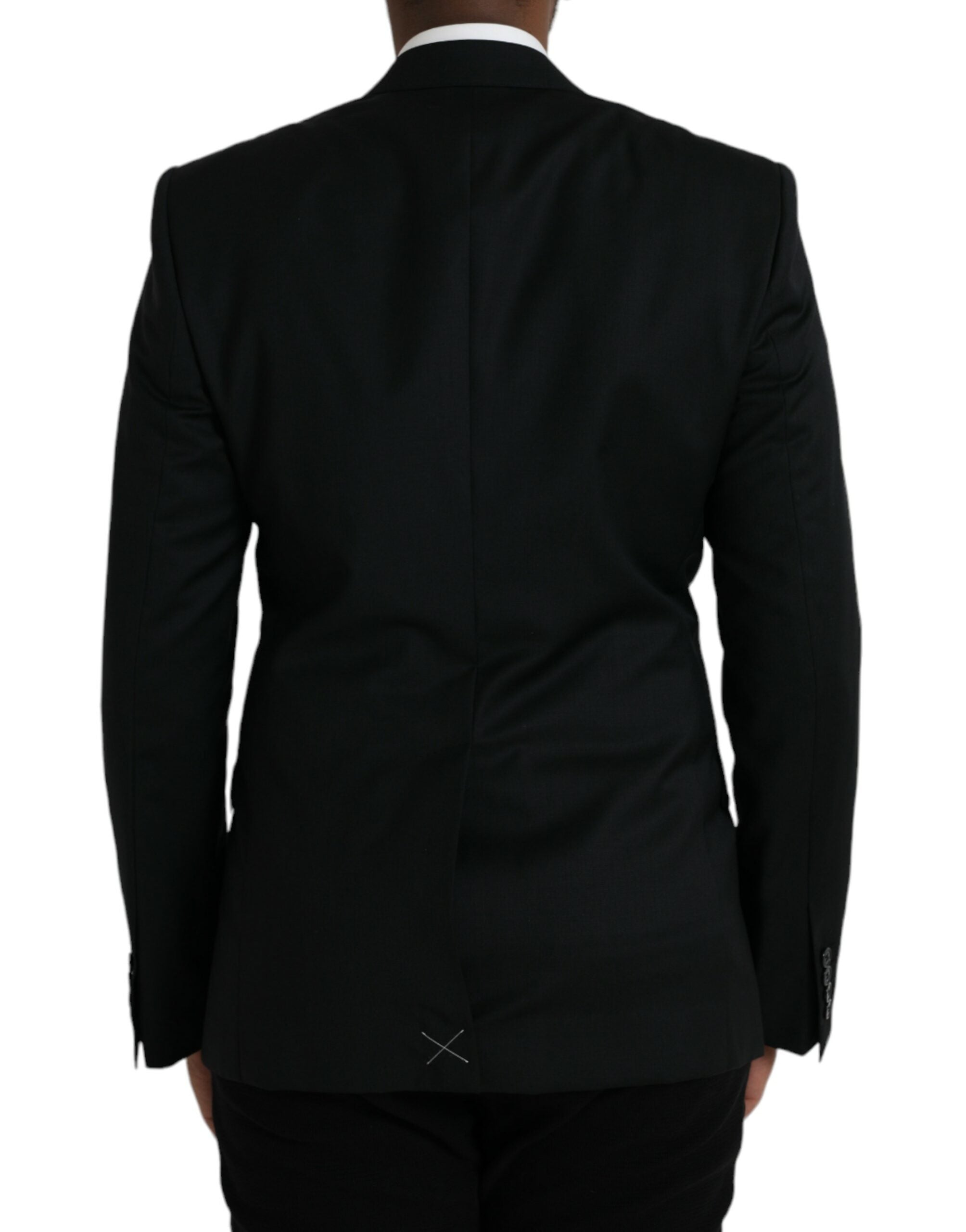 Dolce &amp; Gabbana – Einreihiger MARTINI-Blazer aus schwarzer Wolle