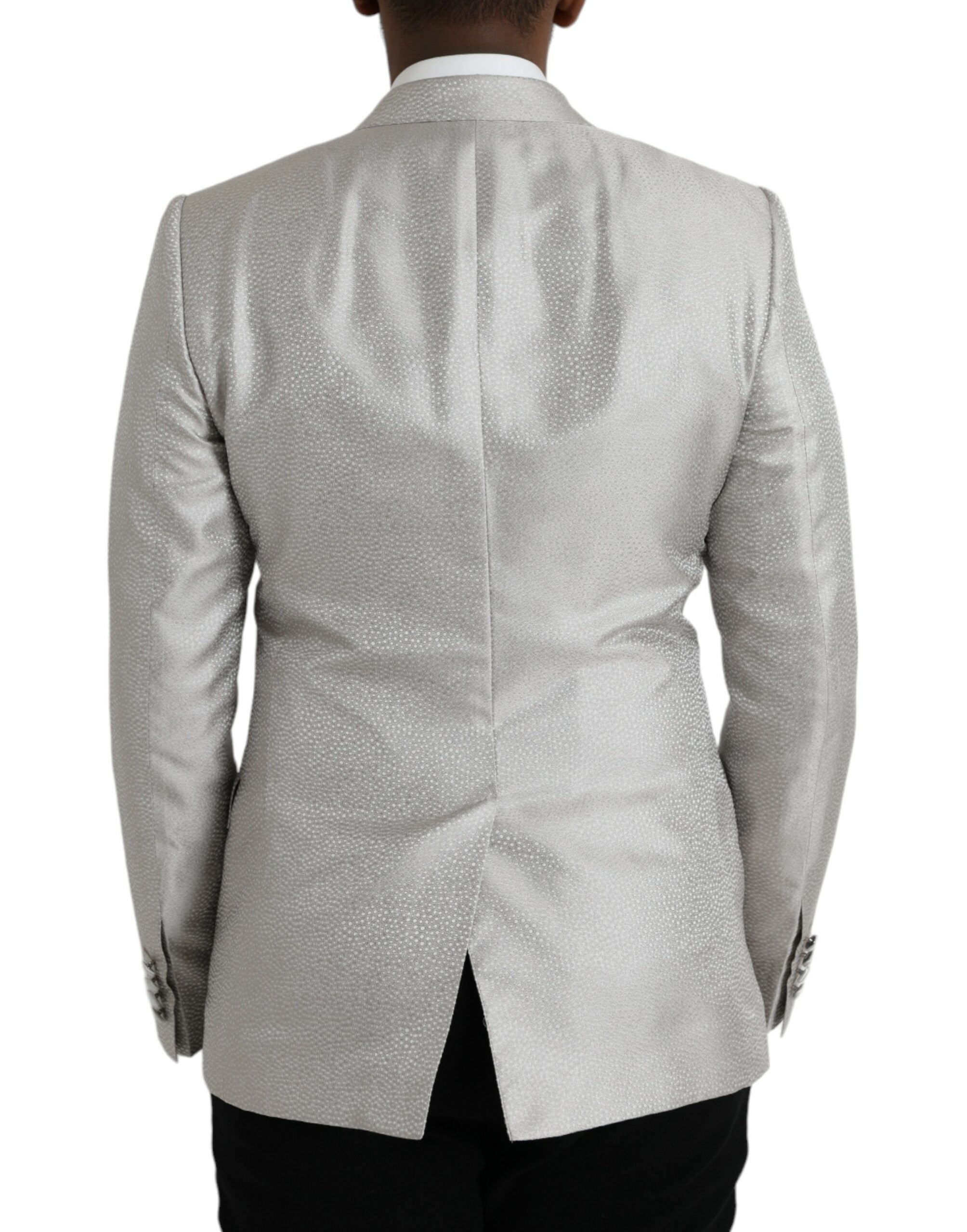 Dolce &amp; Gabbana – Zweireihiger MARTINI-Mantelblazer in Off-White