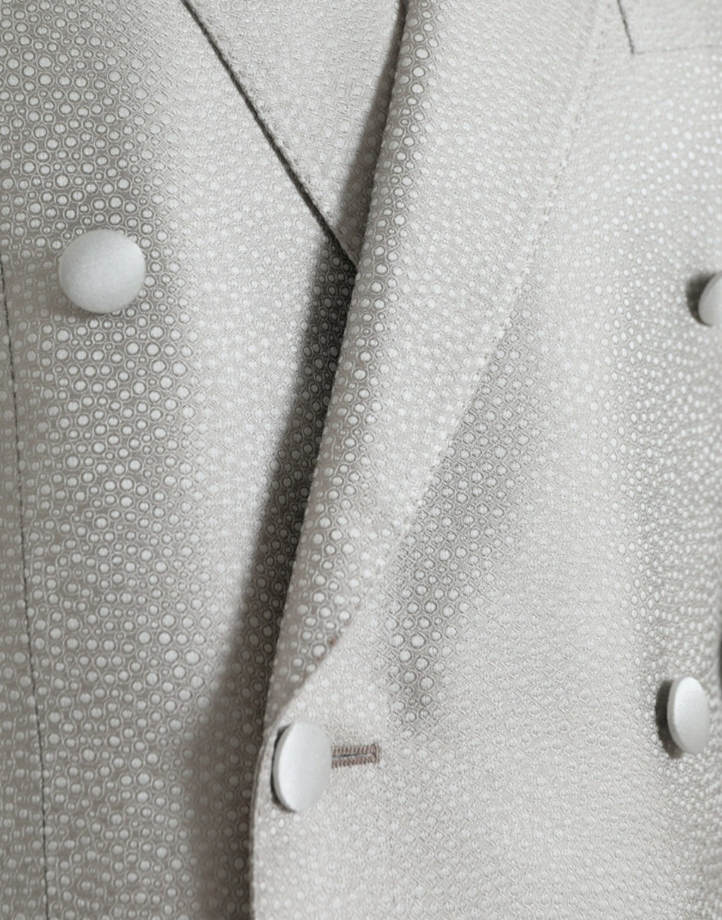 Dolce &amp; Gabbana – Zweireihiger MARTINI-Mantelblazer in Off-White