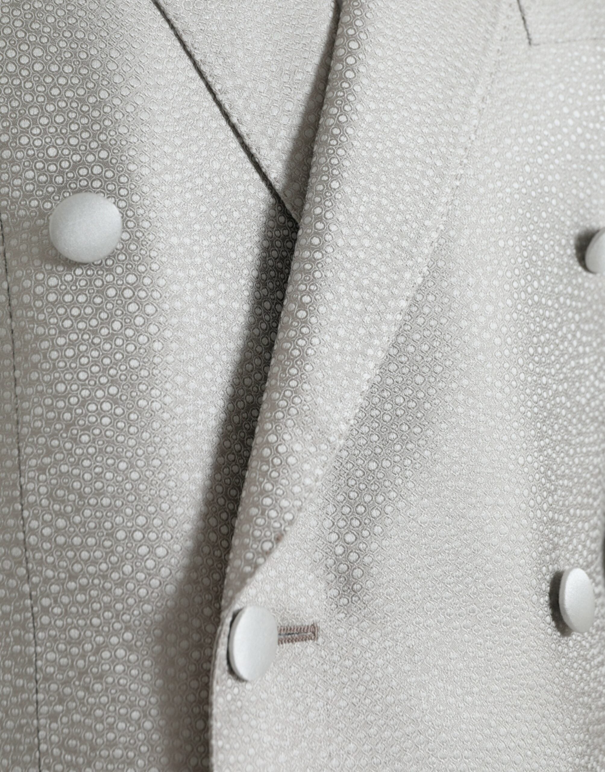 Dolce &amp; Gabbana – Zweireihiger MARTINI-Mantelblazer in Off-White