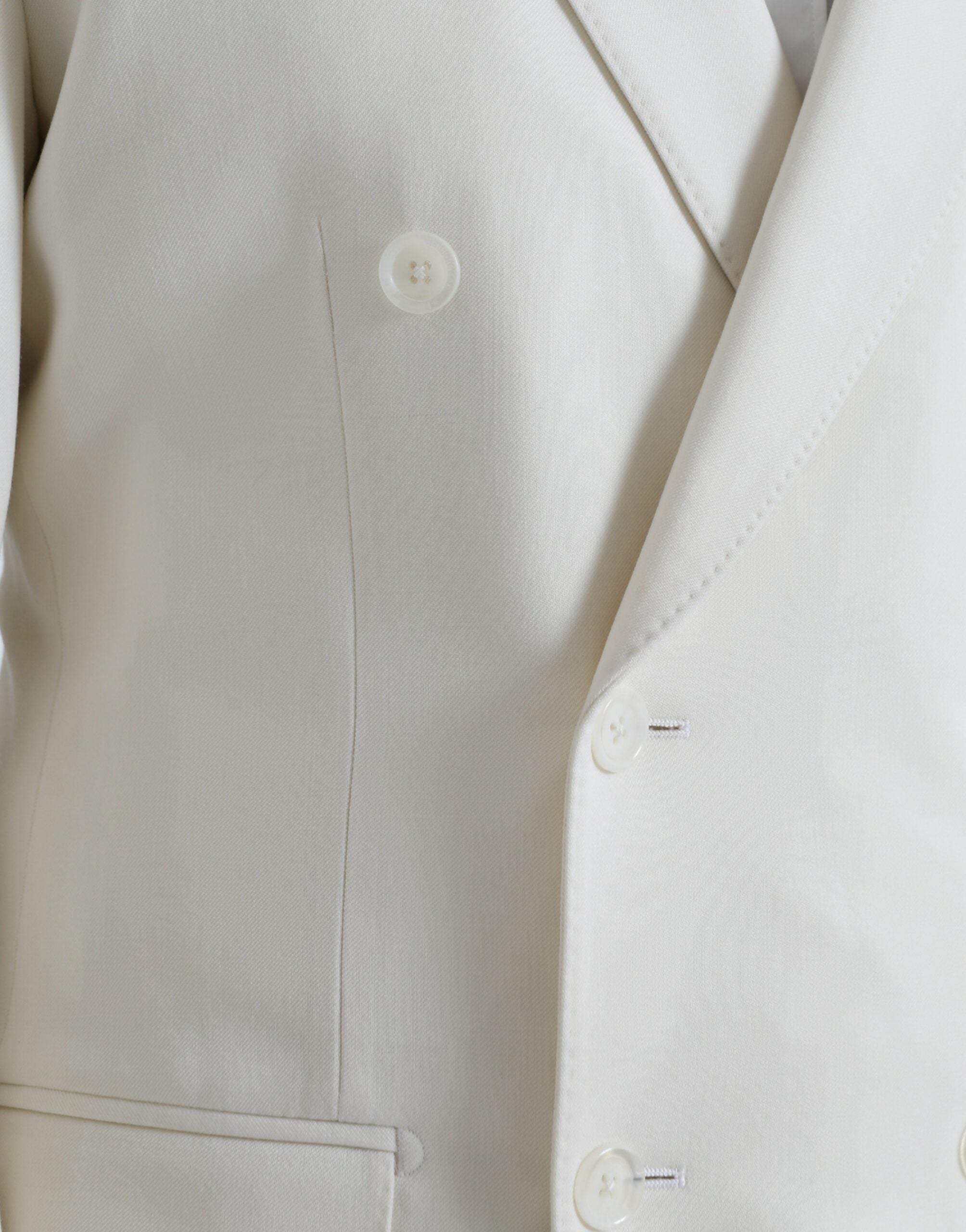 Dolce &amp; Gabbana – Zweireihiger MARTINI-Blazer aus weißer Wolle