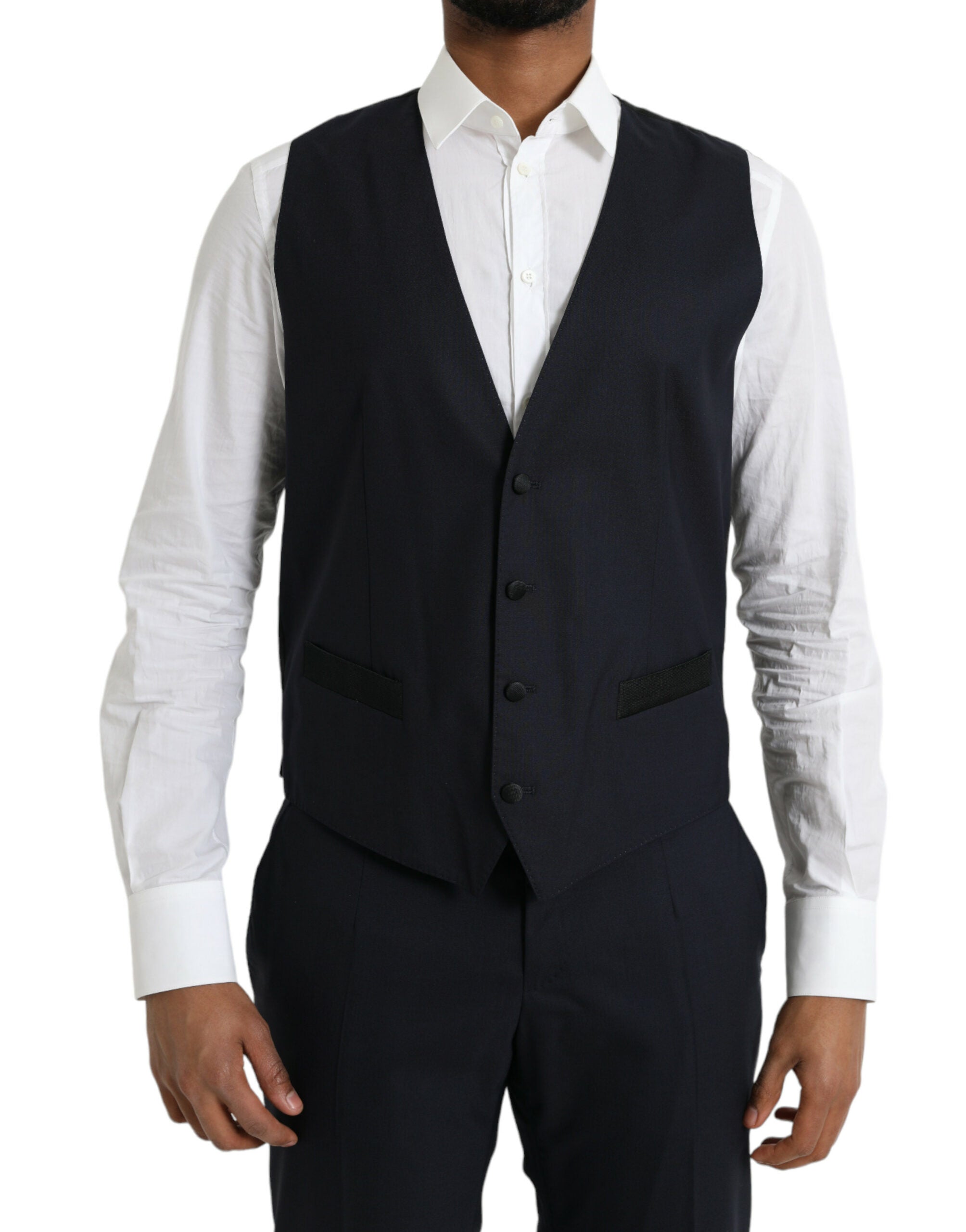 Dolce &amp; Gabbana – Dunkelblauer MARTINI-Anzug aus Wolle, dreiteilig