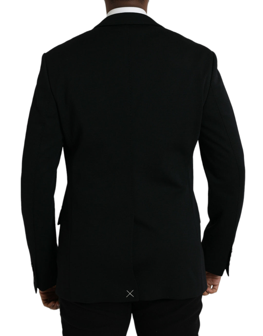 Dolce &amp; Gabbana – Einreihiger Blazer aus schwarzer Wolle
