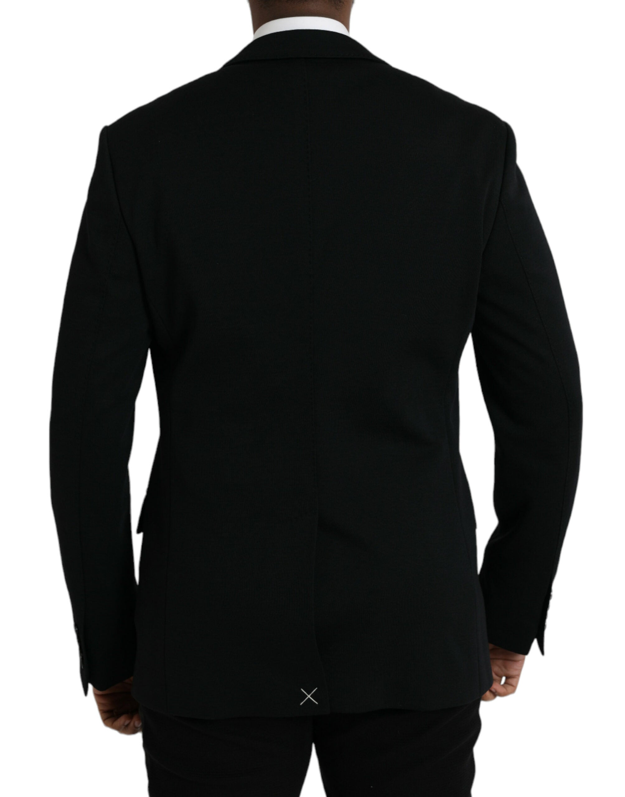 Dolce &amp; Gabbana – Einreihiger Blazer aus schwarzer Wolle