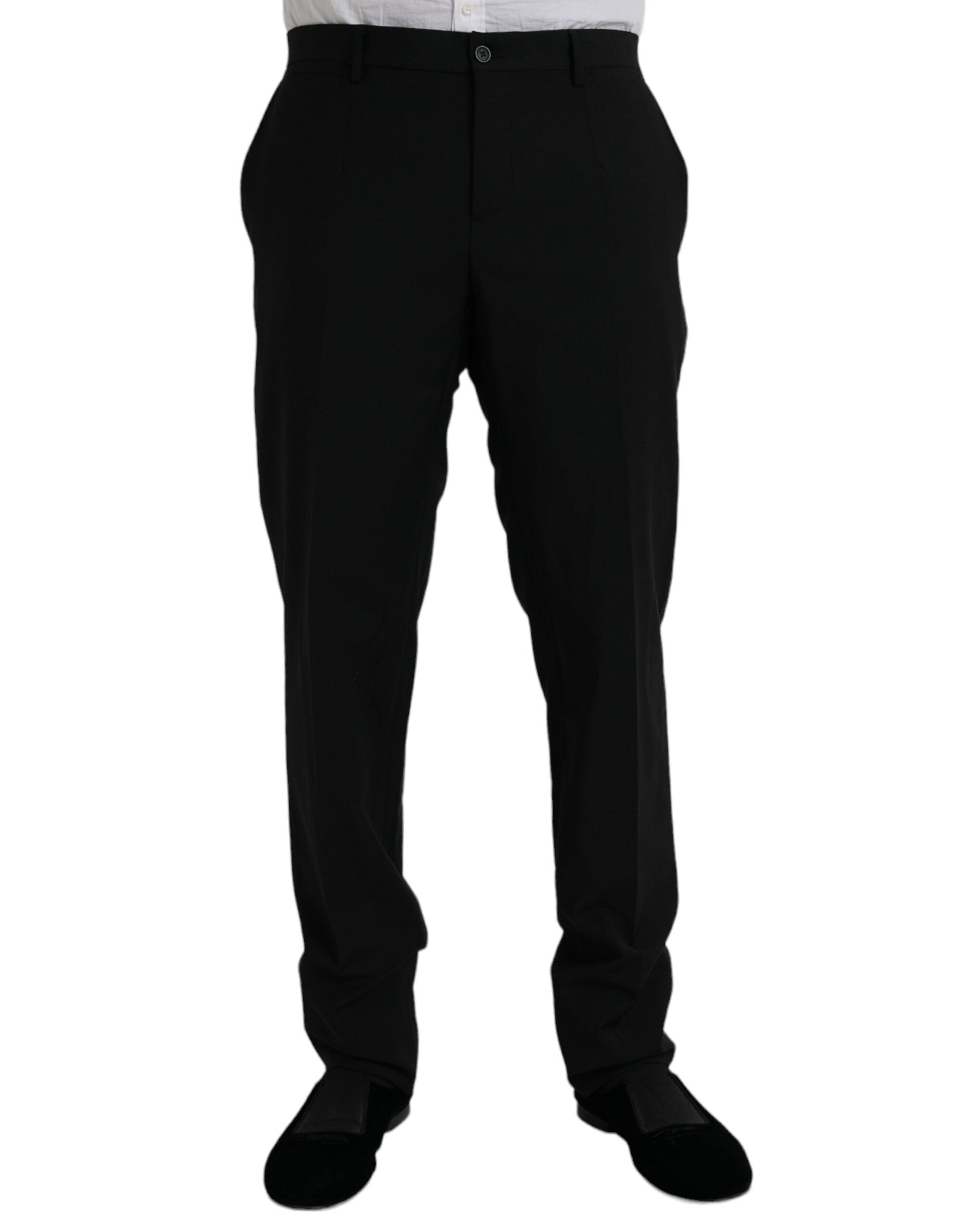 Dolce &amp; Gabbana – Schwarzer STAFF-Anzug aus Polyester, dreiteilig