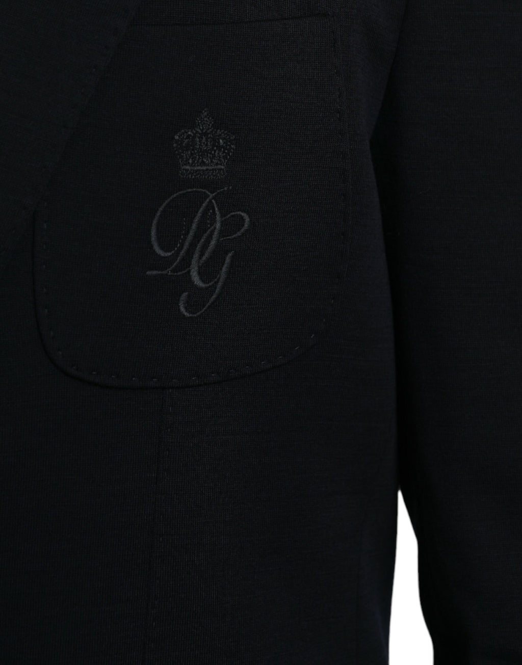 Dolce &amp; Gabbana – Einreihiger Blazer aus schwarzer Wolle