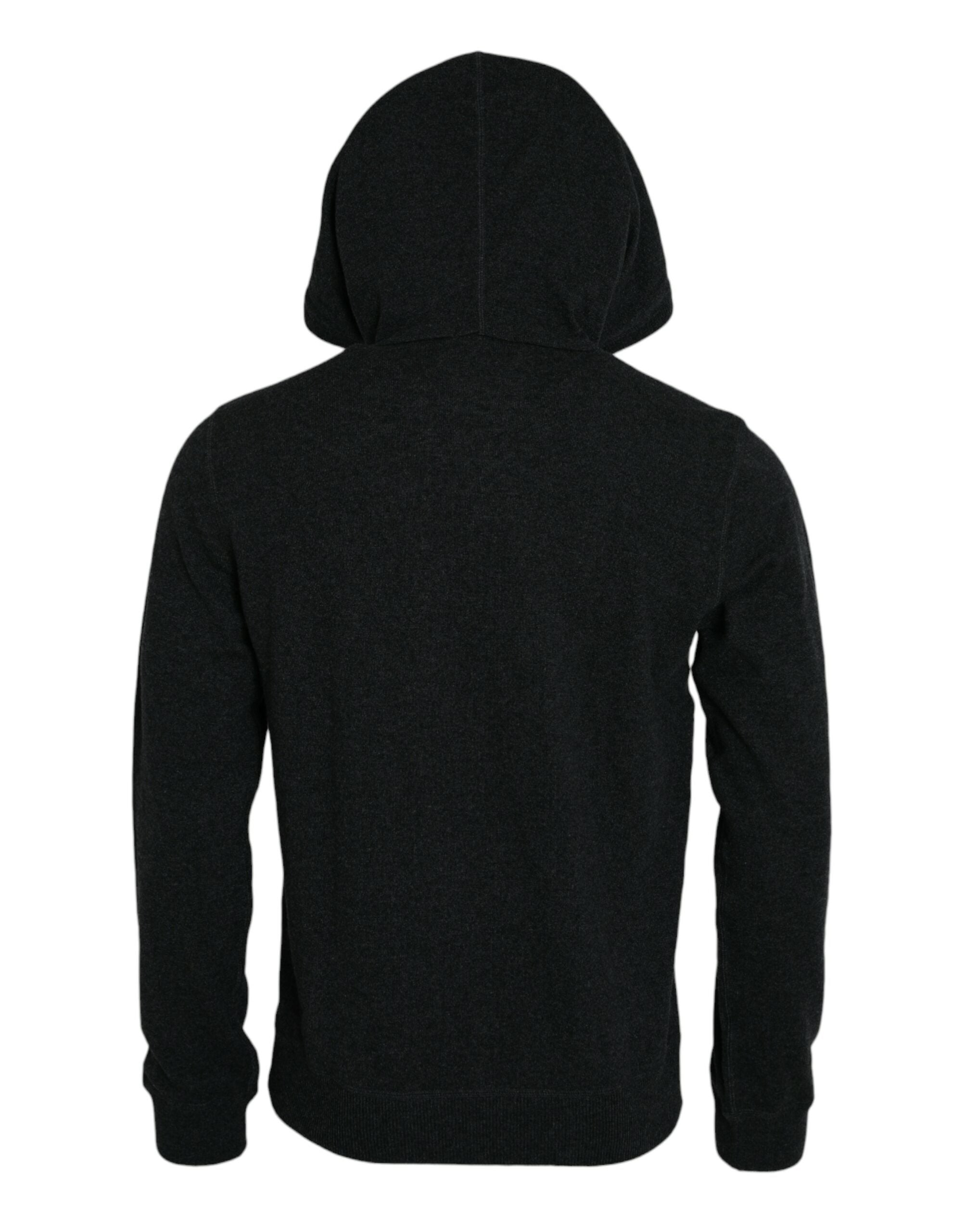 Dolce &amp; Gabbana Dunkelgrauer Kaschmir-Kapuzenpullover