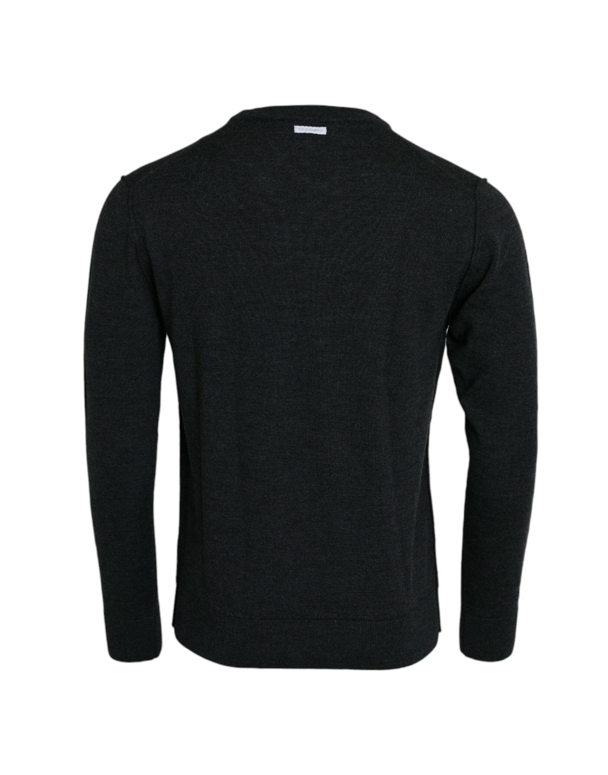 Dolce &amp; Gabbana Pullover mit Rundhalsausschnitt, Dunkelgrau