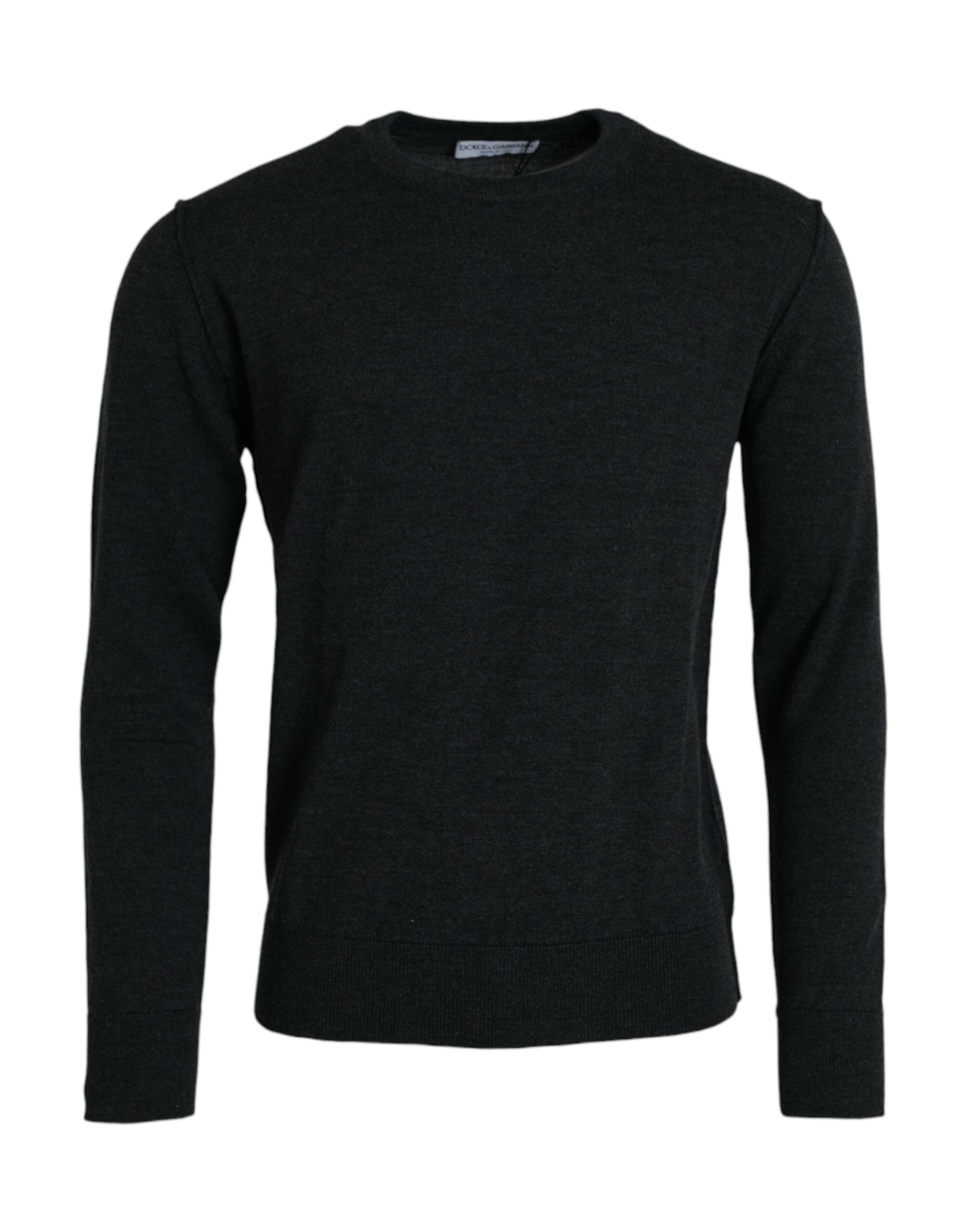 Dolce &amp; Gabbana Pullover mit Rundhalsausschnitt, Dunkelgrau