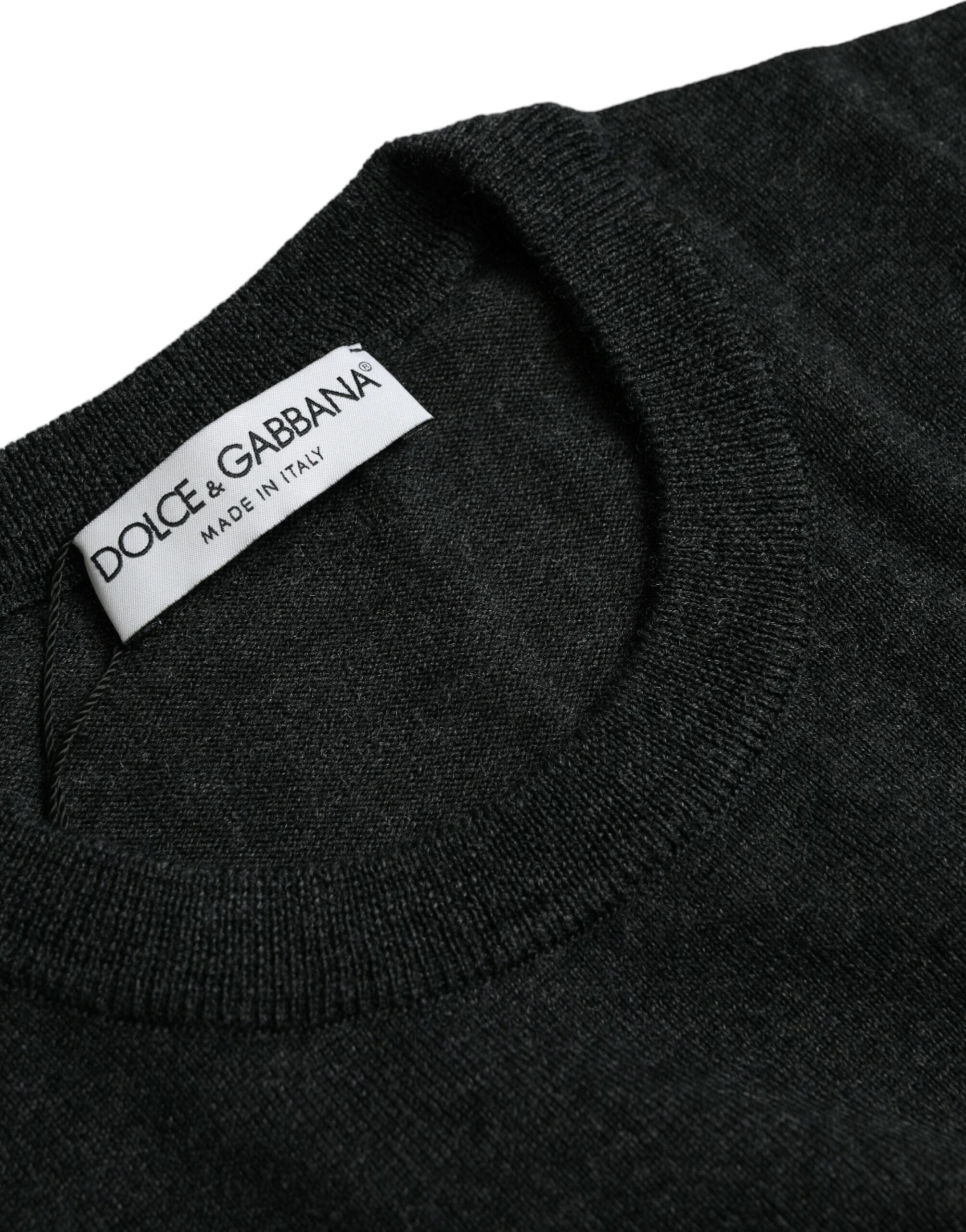Dolce &amp; Gabbana Pullover mit Rundhalsausschnitt, Dunkelgrau